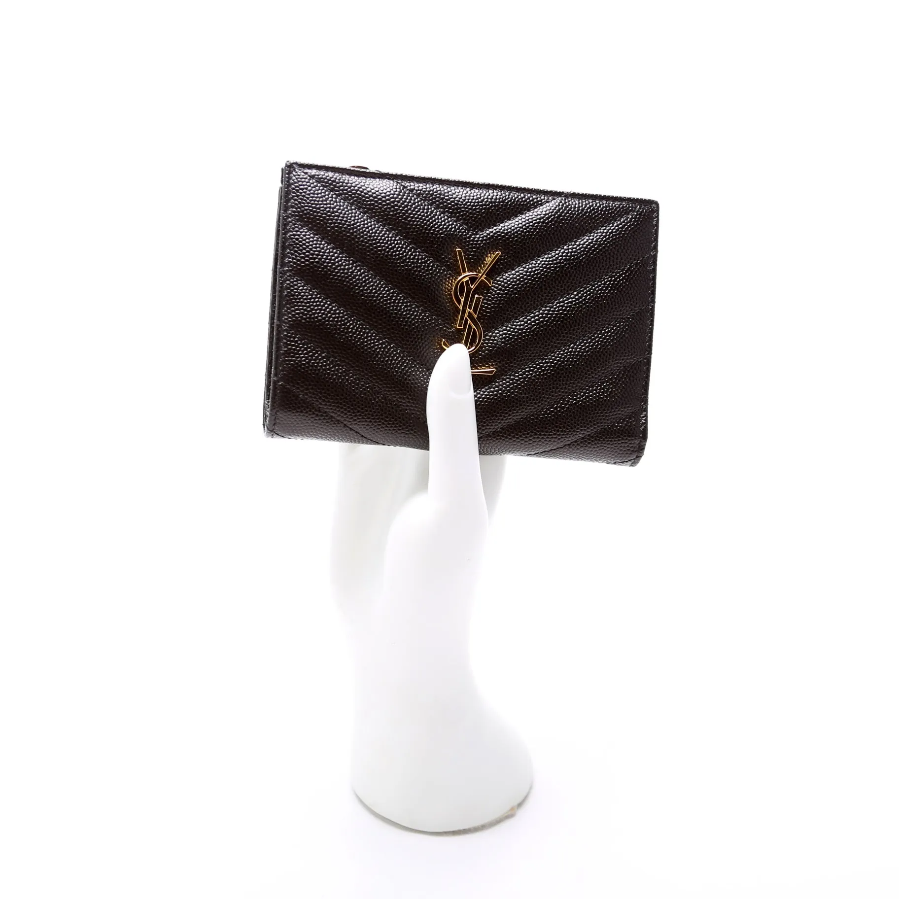 575974 Cassandre Fragments Zipped Bi-Fold Wallet Black