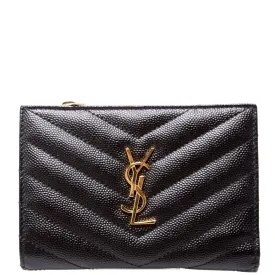575974 Cassandre Fragments Zipped Bi-Fold Wallet Black