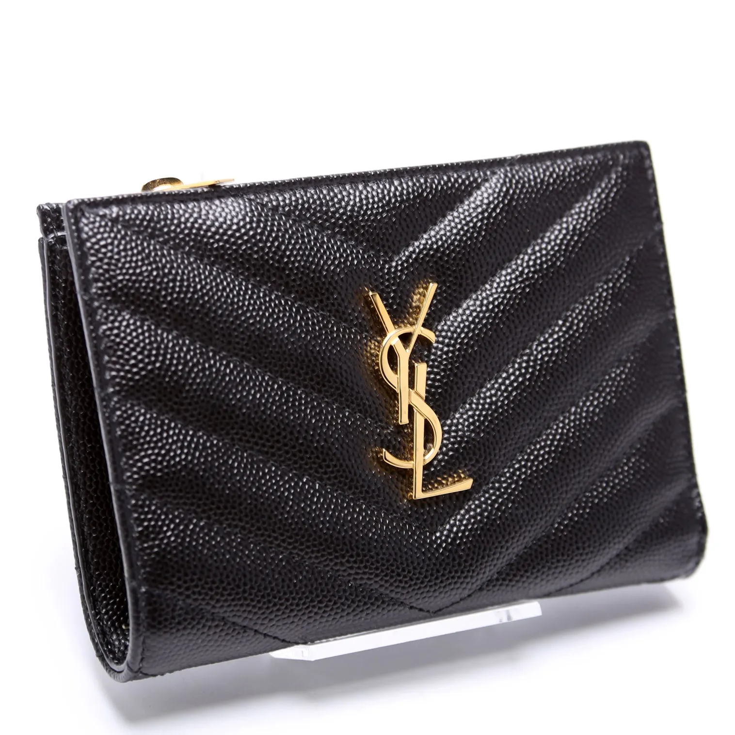575974 Cassandre Fragments Zipped Bi-Fold Wallet Black