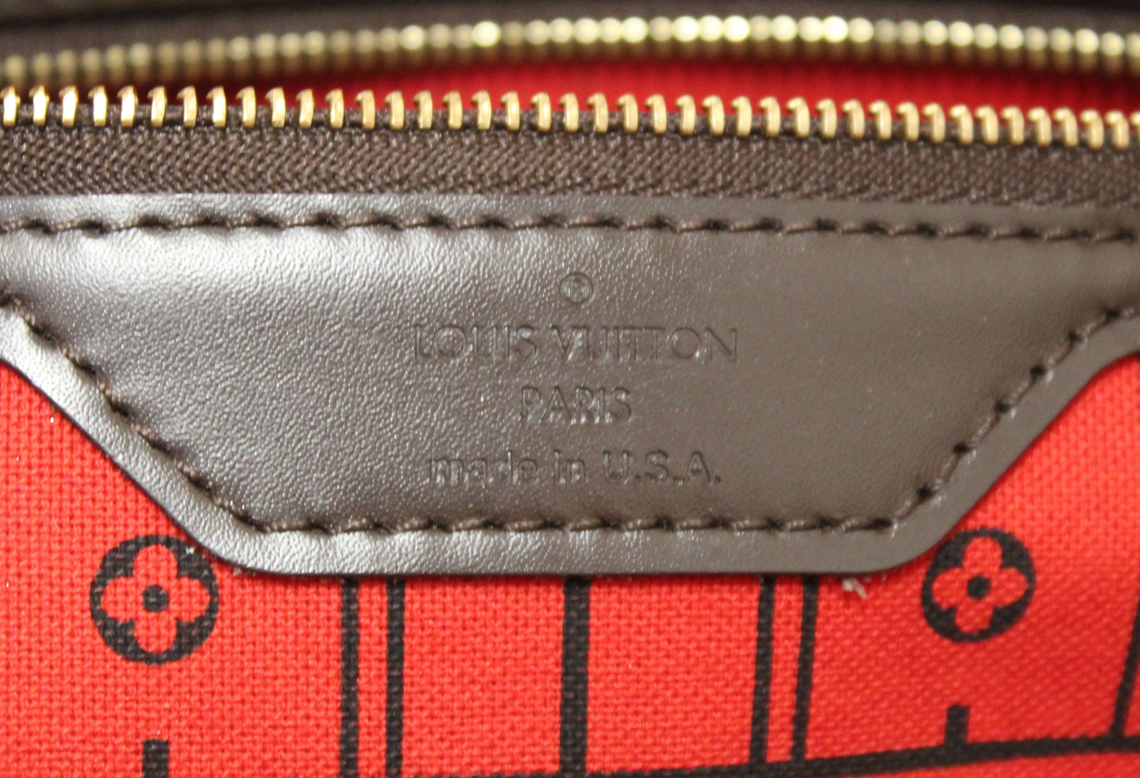Authentic Louis Vuitton Damier Ebene Neverfull MM Shoulder Bag