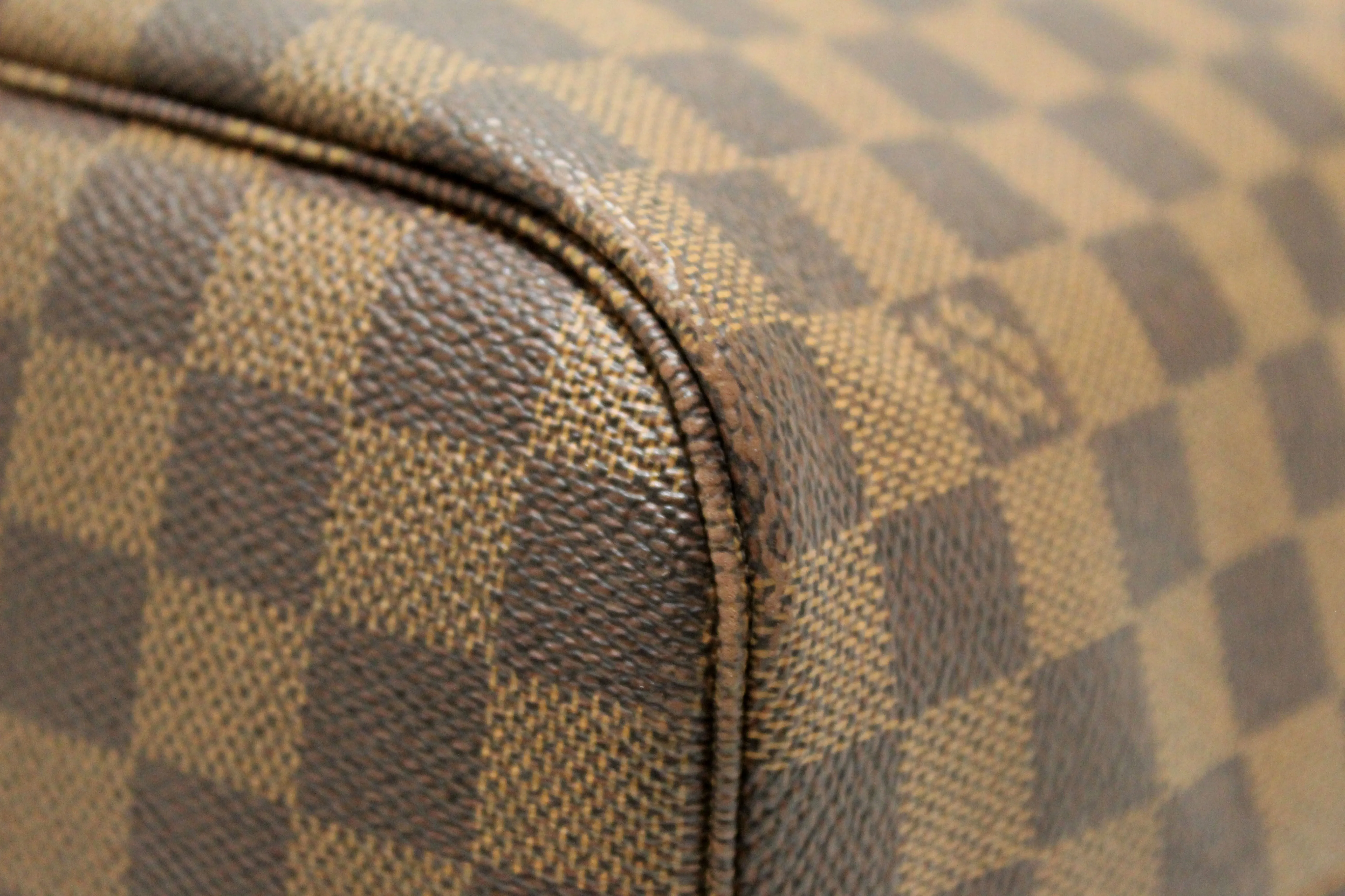 Authentic Louis Vuitton Damier Ebene Neverfull MM Shoulder Bag