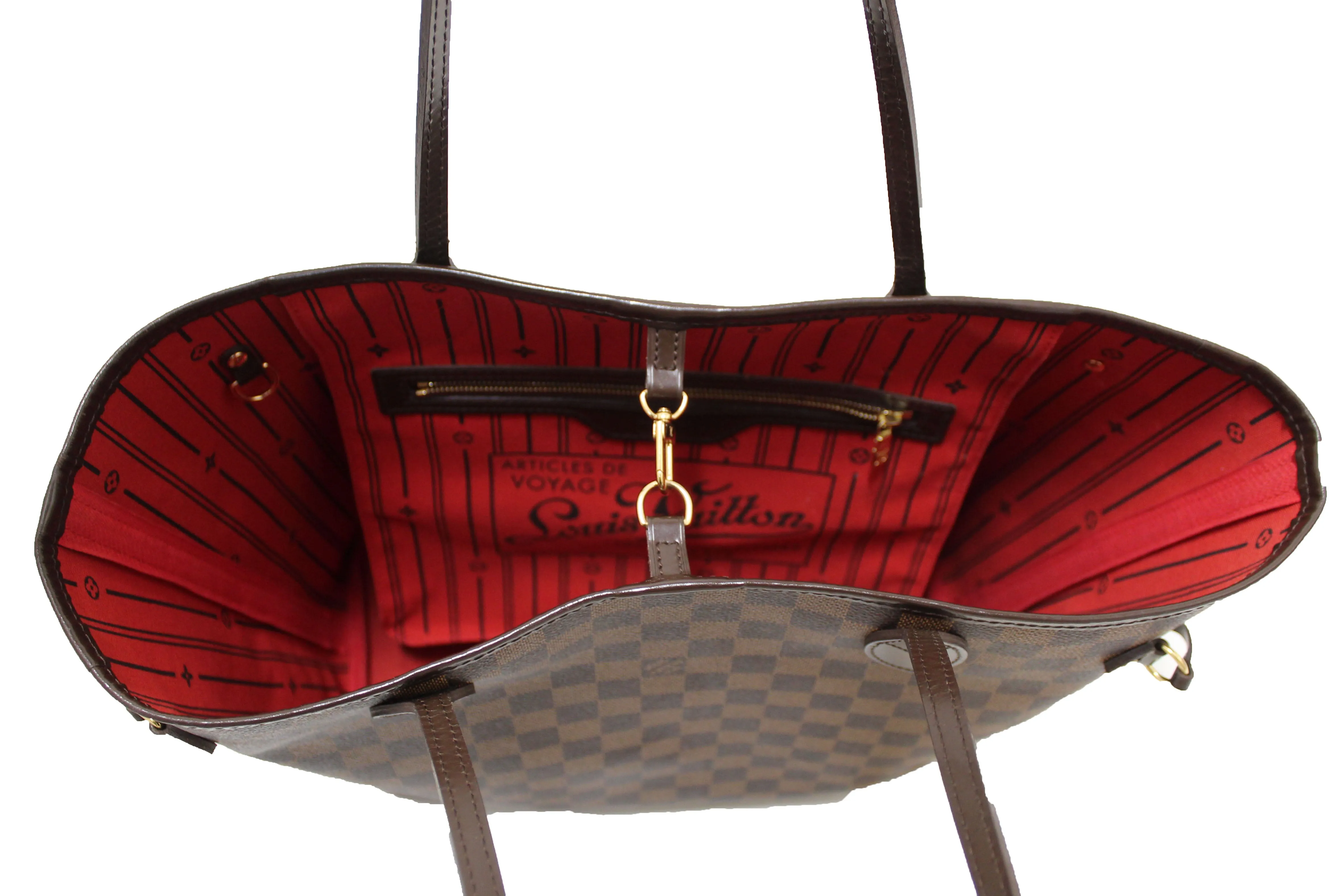Authentic Louis Vuitton Damier Ebene Neverfull MM Shoulder Bag