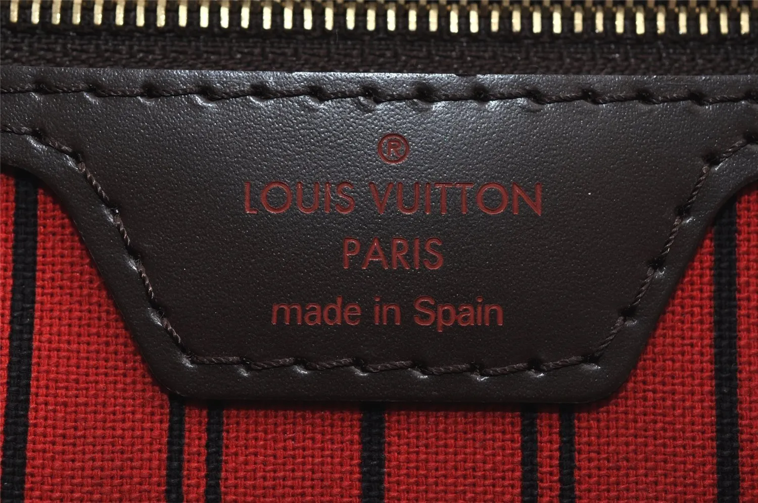 Authentic Louis Vuitton Damier Neverfull MM Shoulder Tote Bag N41358 LV 8225I