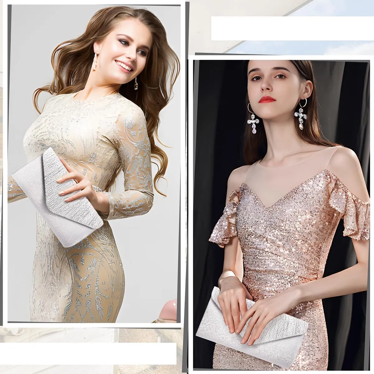 BBjinronjy Clutch Purses for Women Evening Bag Formal Rhinestone Handbags for Wedding Party Cocktail Prom Dinner