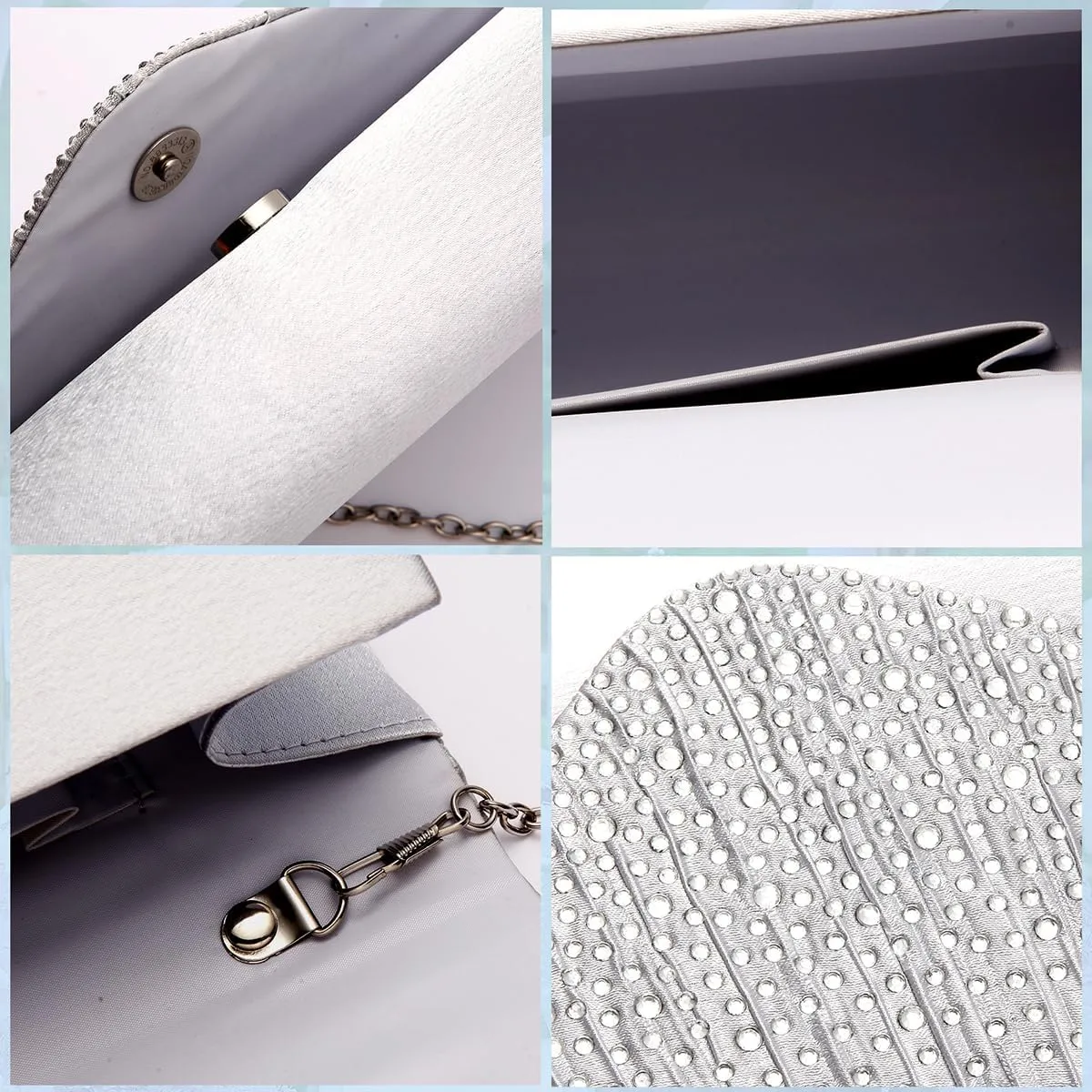 BBjinronjy Clutch Purses for Women Evening Bag Formal Rhinestone Handbags for Wedding Party Cocktail Prom Dinner