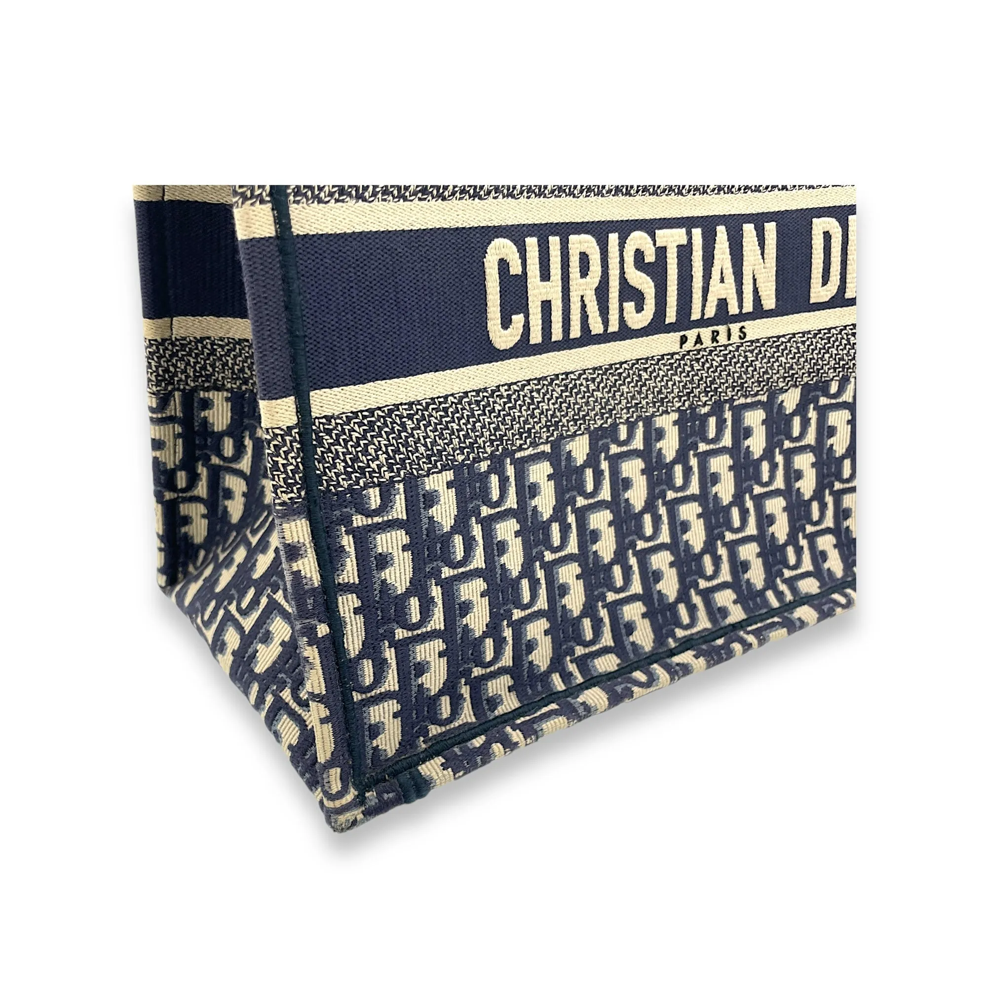Book Tote Medium Blue Top Handle Bag in Canvas