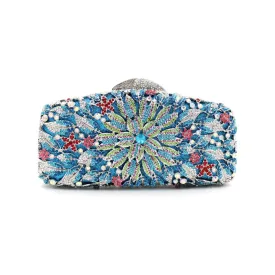 Bridal Inlaid Rhinestone Marigold Clutch, Evening Bag -i7bags