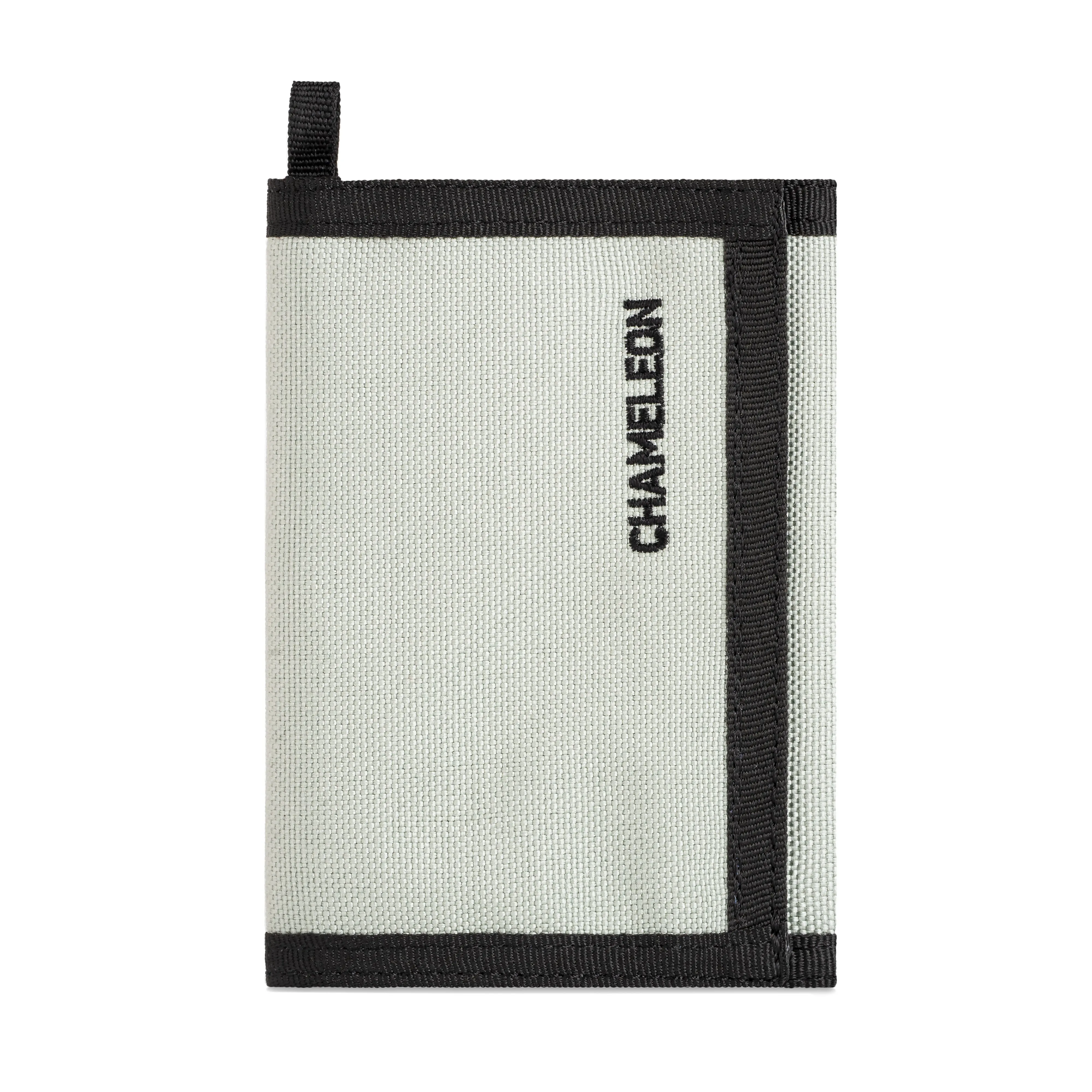 Chameleon Velcro Trifold Mens Wallet-Military Tactical Men Wallets- ID Card Holder - Canvas Thin Front Pocket Travel Wallet-Coin Zipper Pocket-Light Grey