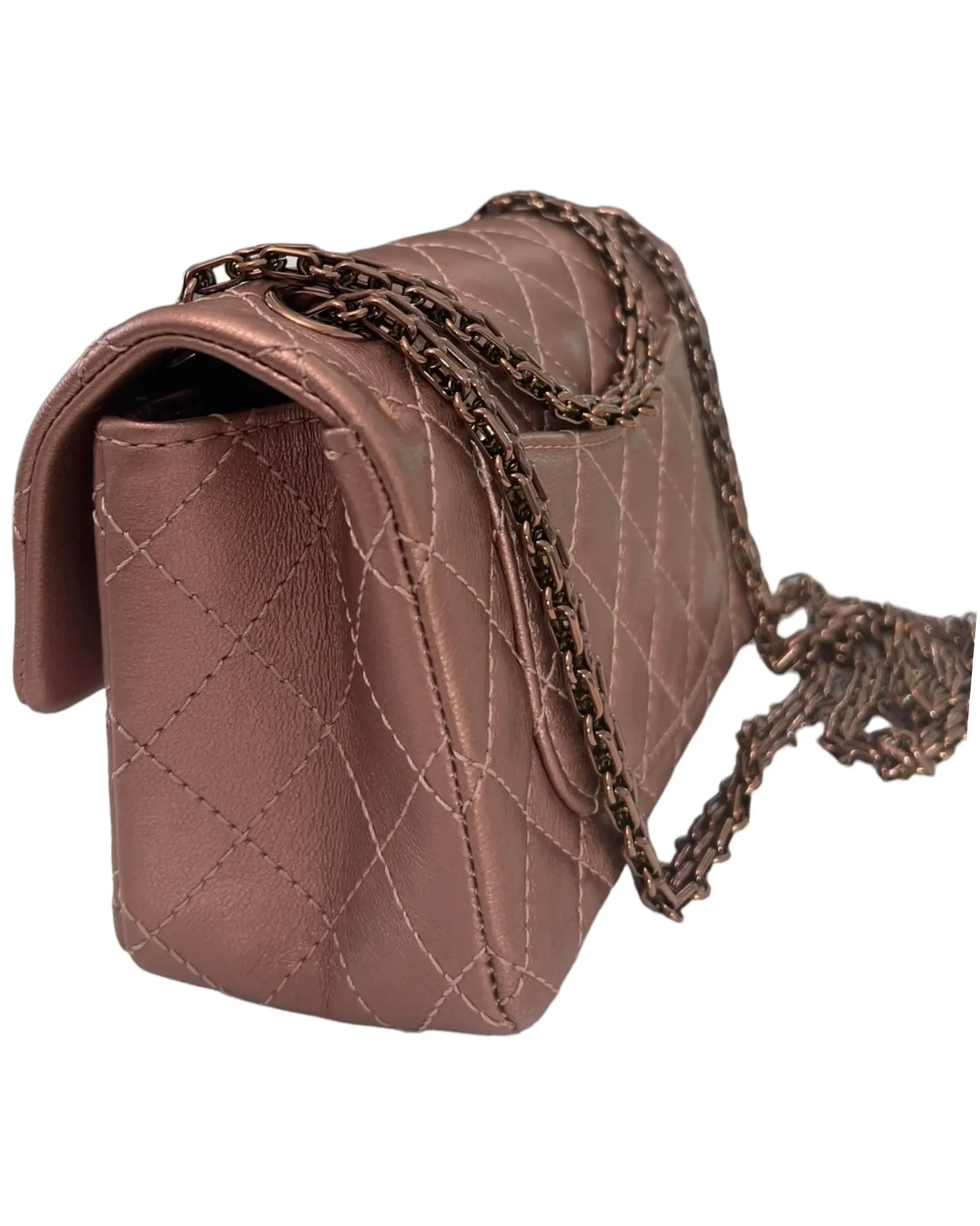Chanel 2.55 Reissue Mini 22C Rose Gold Calfskin, Pink/Rose Gold Hardware