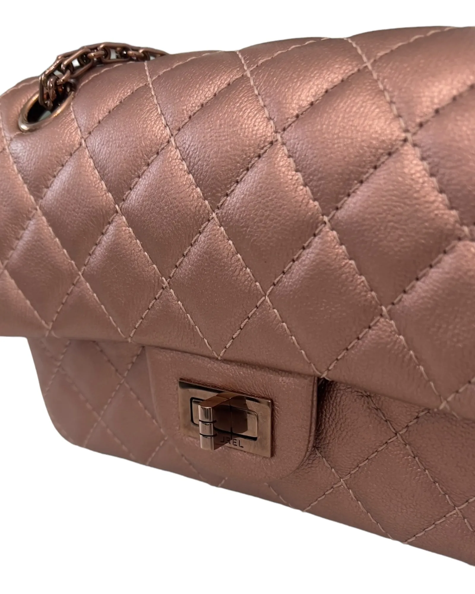 Chanel 2.55 Reissue Mini 22C Rose Gold Calfskin, Pink/Rose Gold Hardware