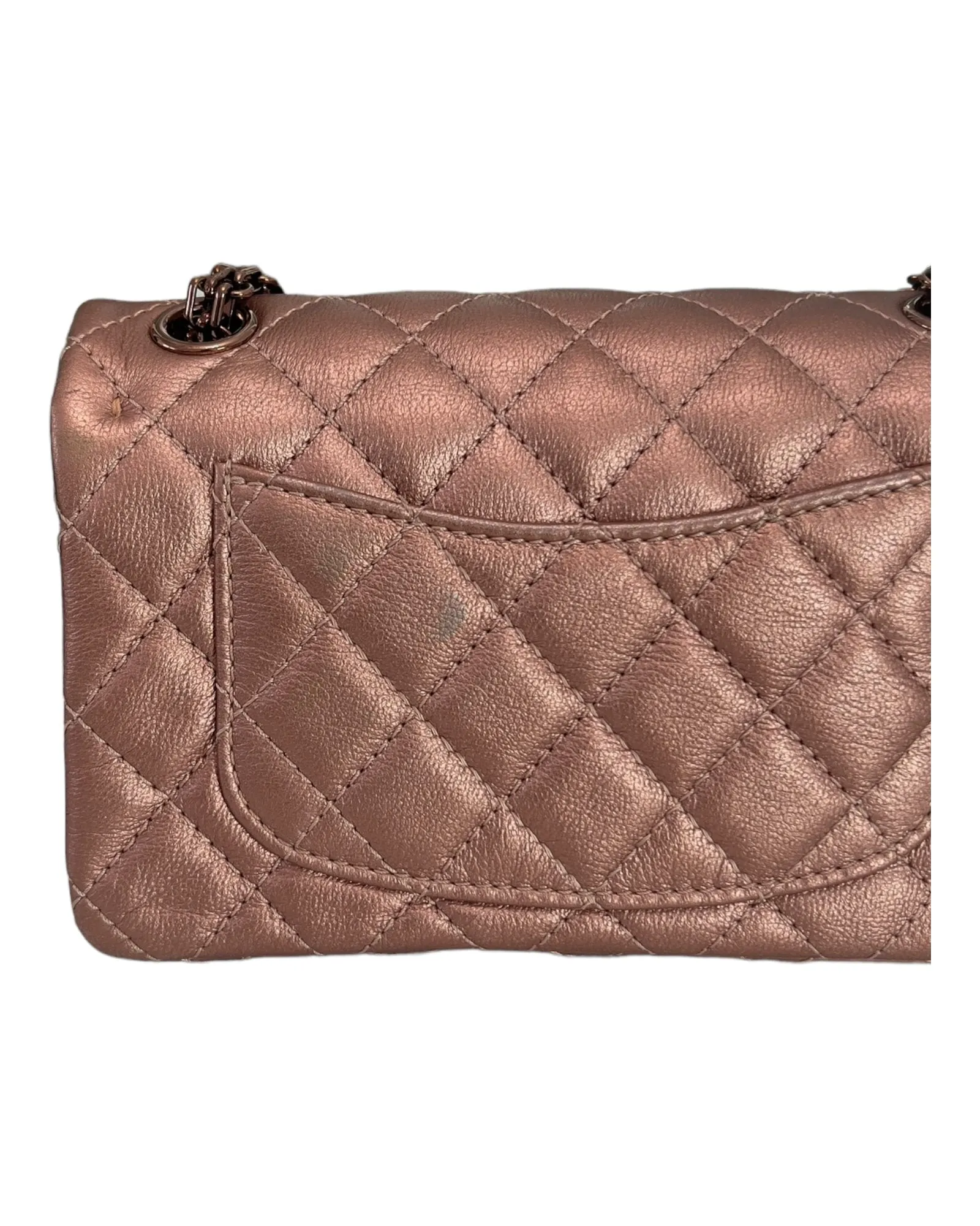 Chanel 2.55 Reissue Mini 22C Rose Gold Calfskin, Pink/Rose Gold Hardware