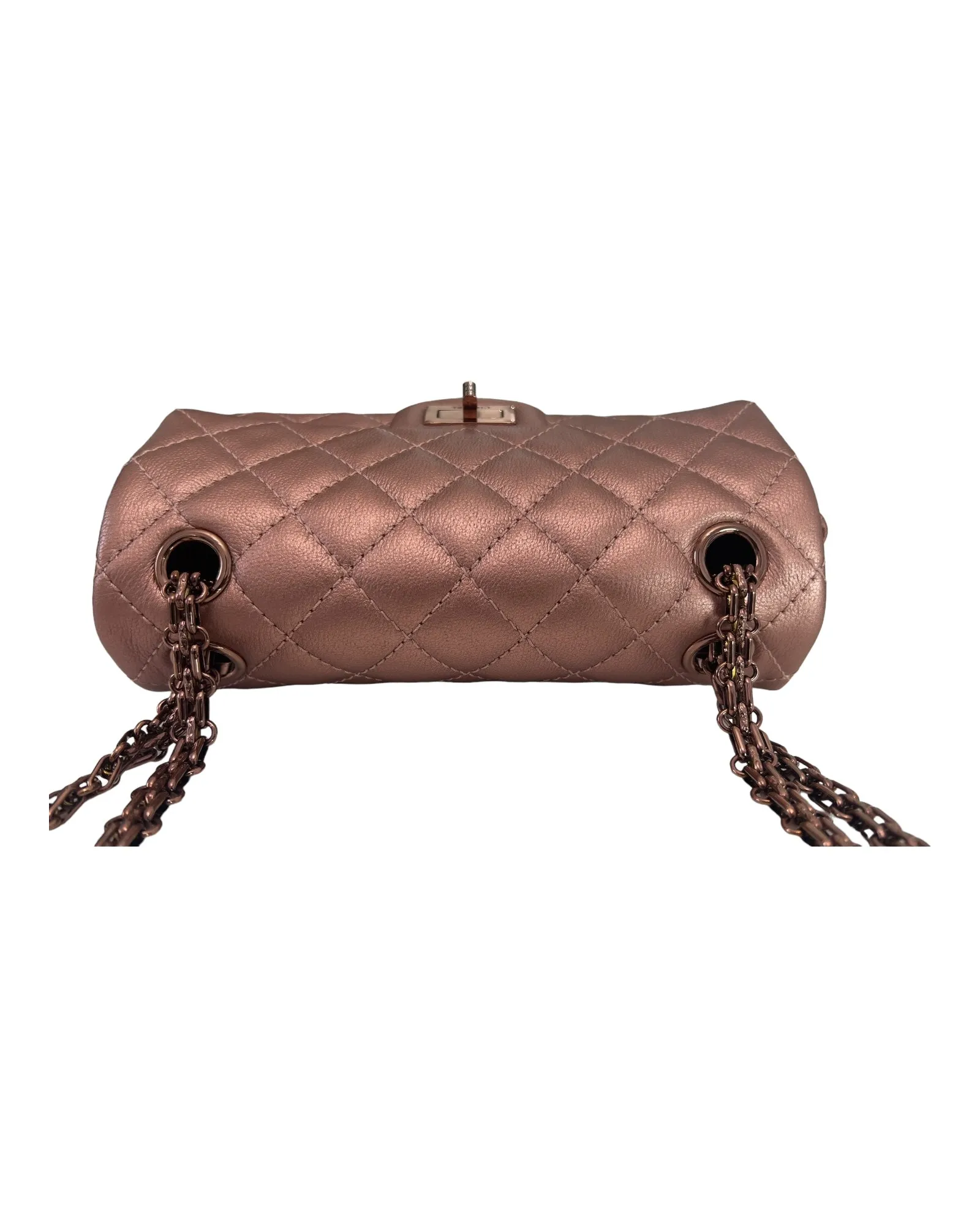 Chanel 2.55 Reissue Mini 22C Rose Gold Calfskin, Pink/Rose Gold Hardware