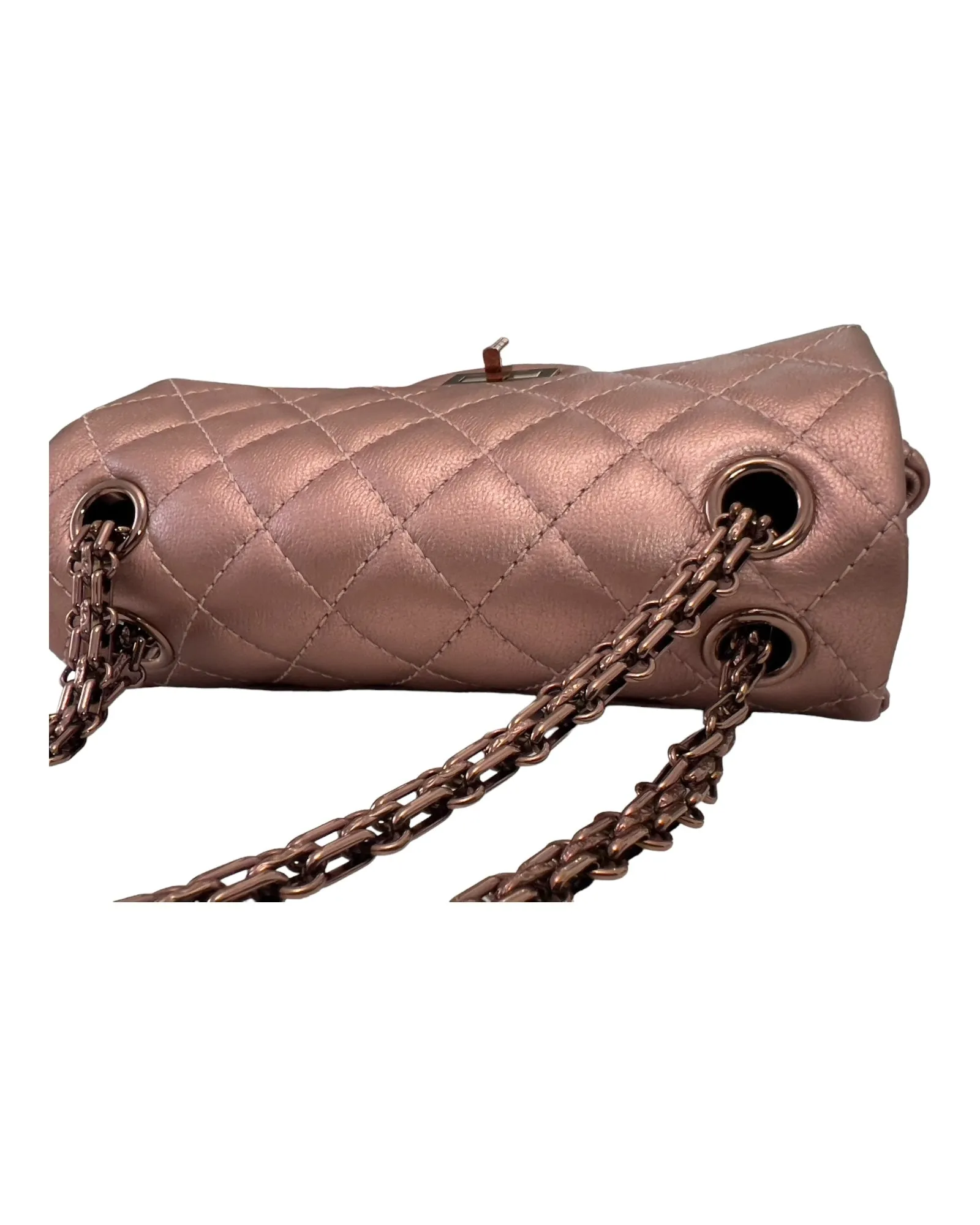 Chanel 2.55 Reissue Mini 22C Rose Gold Calfskin, Pink/Rose Gold Hardware