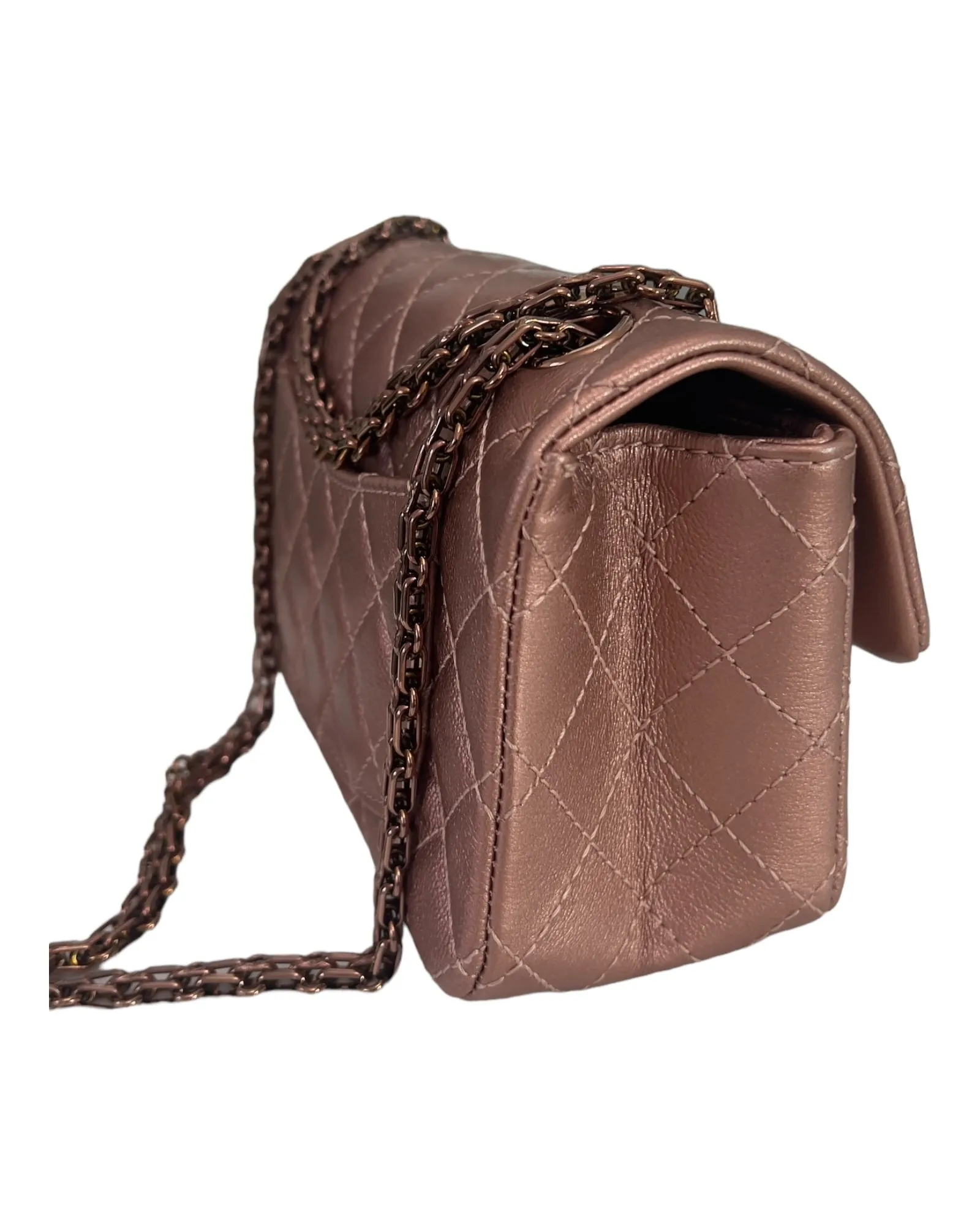Chanel 2.55 Reissue Mini 22C Rose Gold Calfskin, Pink/Rose Gold Hardware