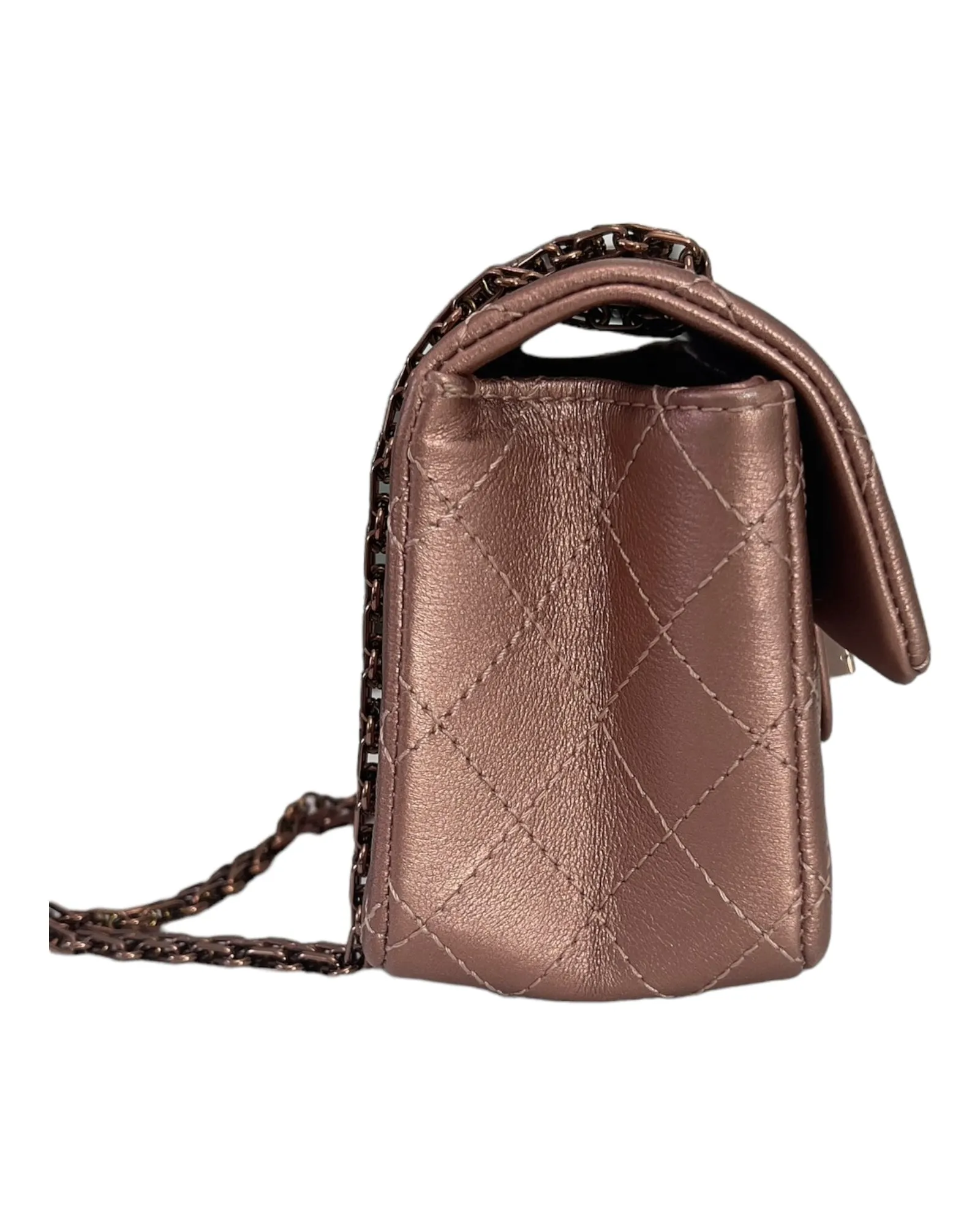 Chanel 2.55 Reissue Mini 22C Rose Gold Calfskin, Pink/Rose Gold Hardware