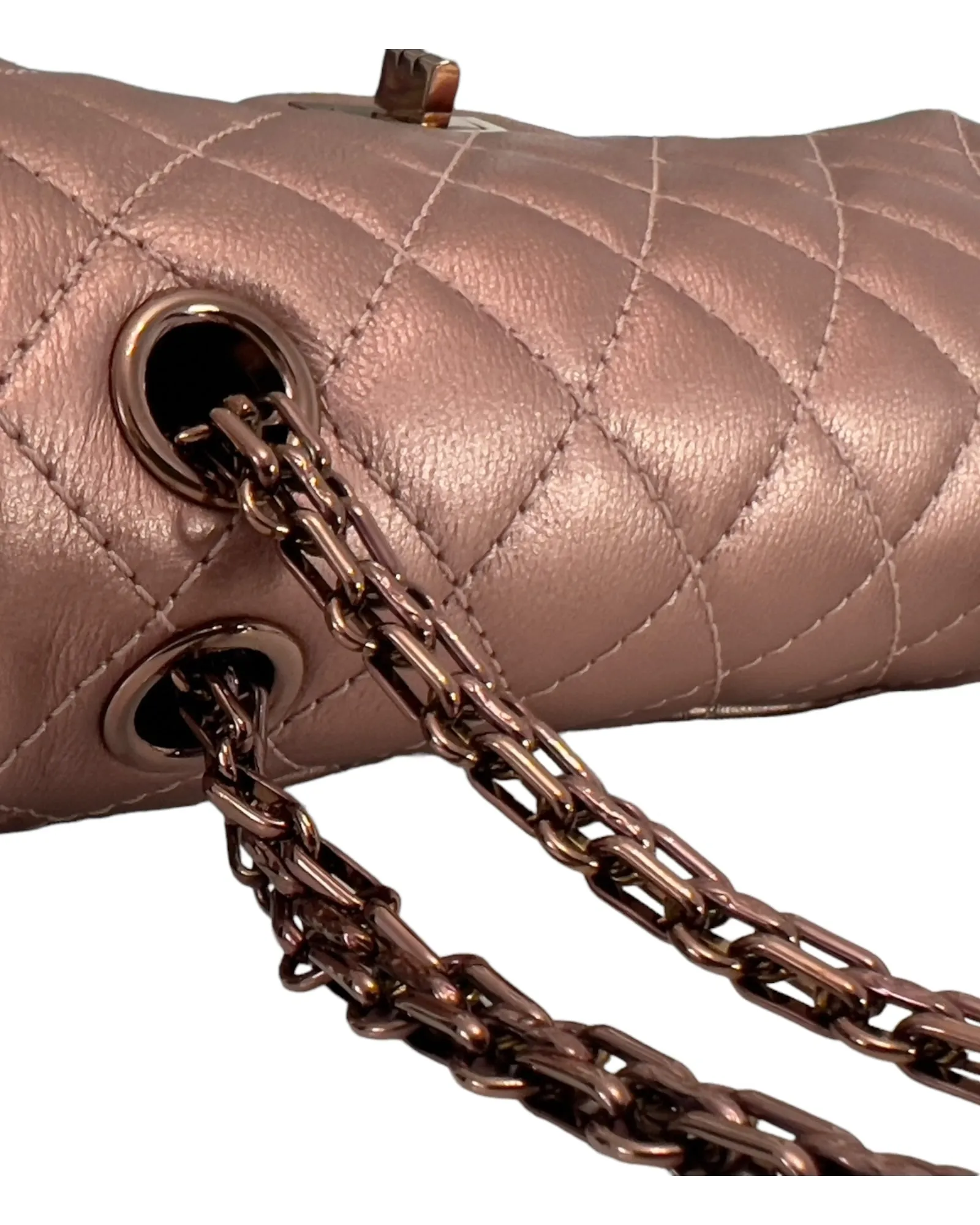 Chanel 2.55 Reissue Mini 22C Rose Gold Calfskin, Pink/Rose Gold Hardware
