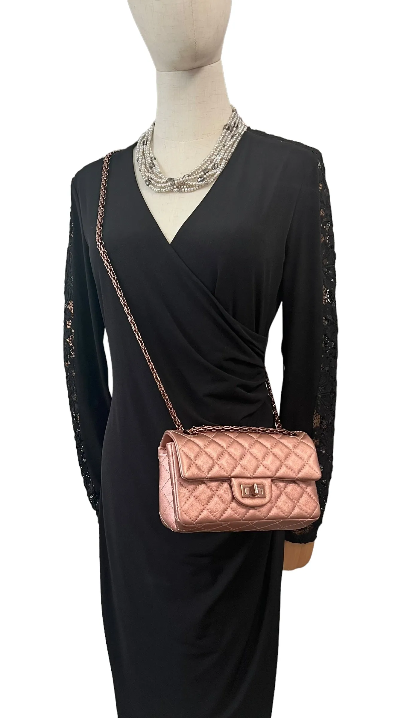 Chanel 2.55 Reissue Mini 22C Rose Gold Calfskin, Pink/Rose Gold Hardware