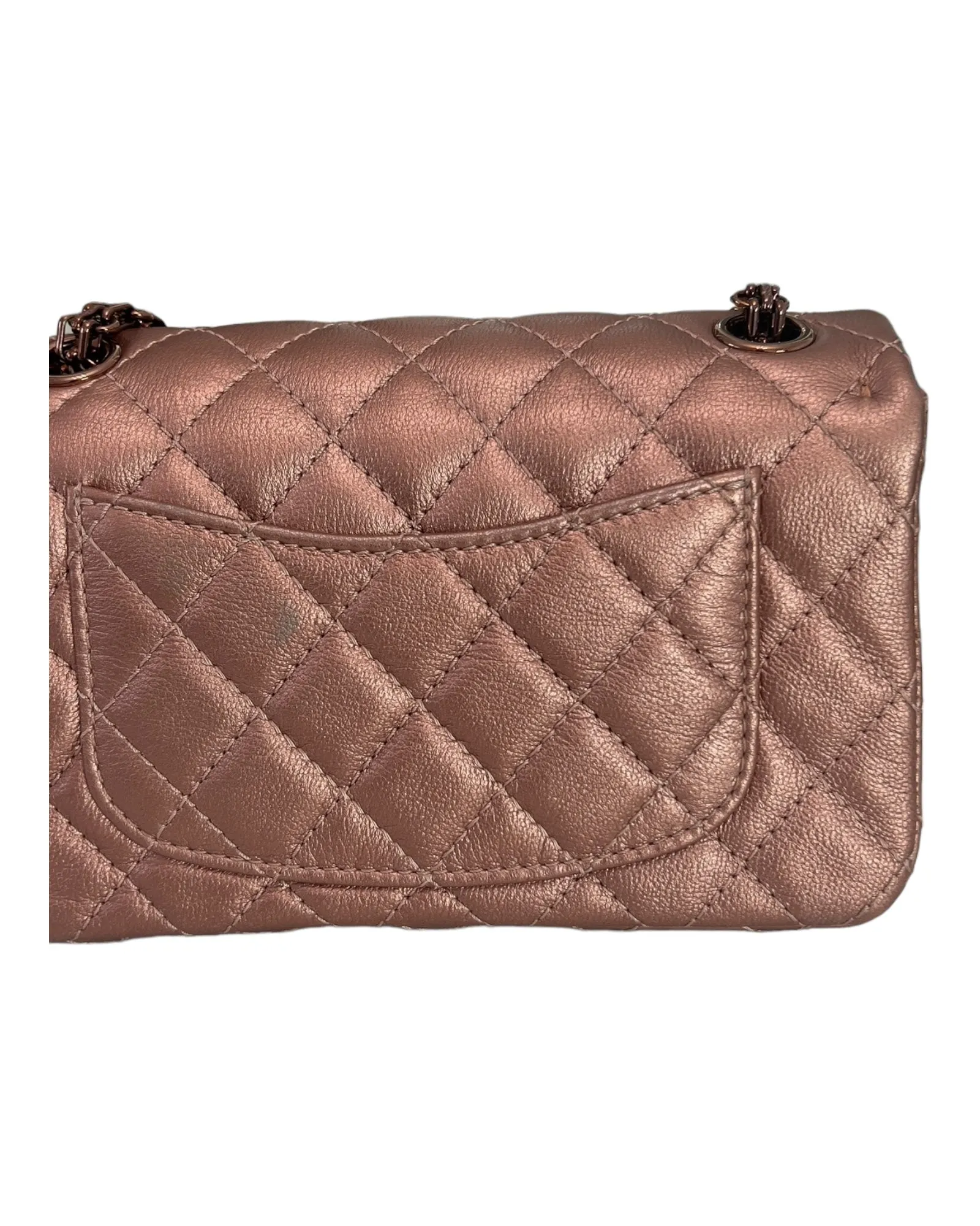 Chanel 2.55 Reissue Mini 22C Rose Gold Calfskin, Pink/Rose Gold Hardware