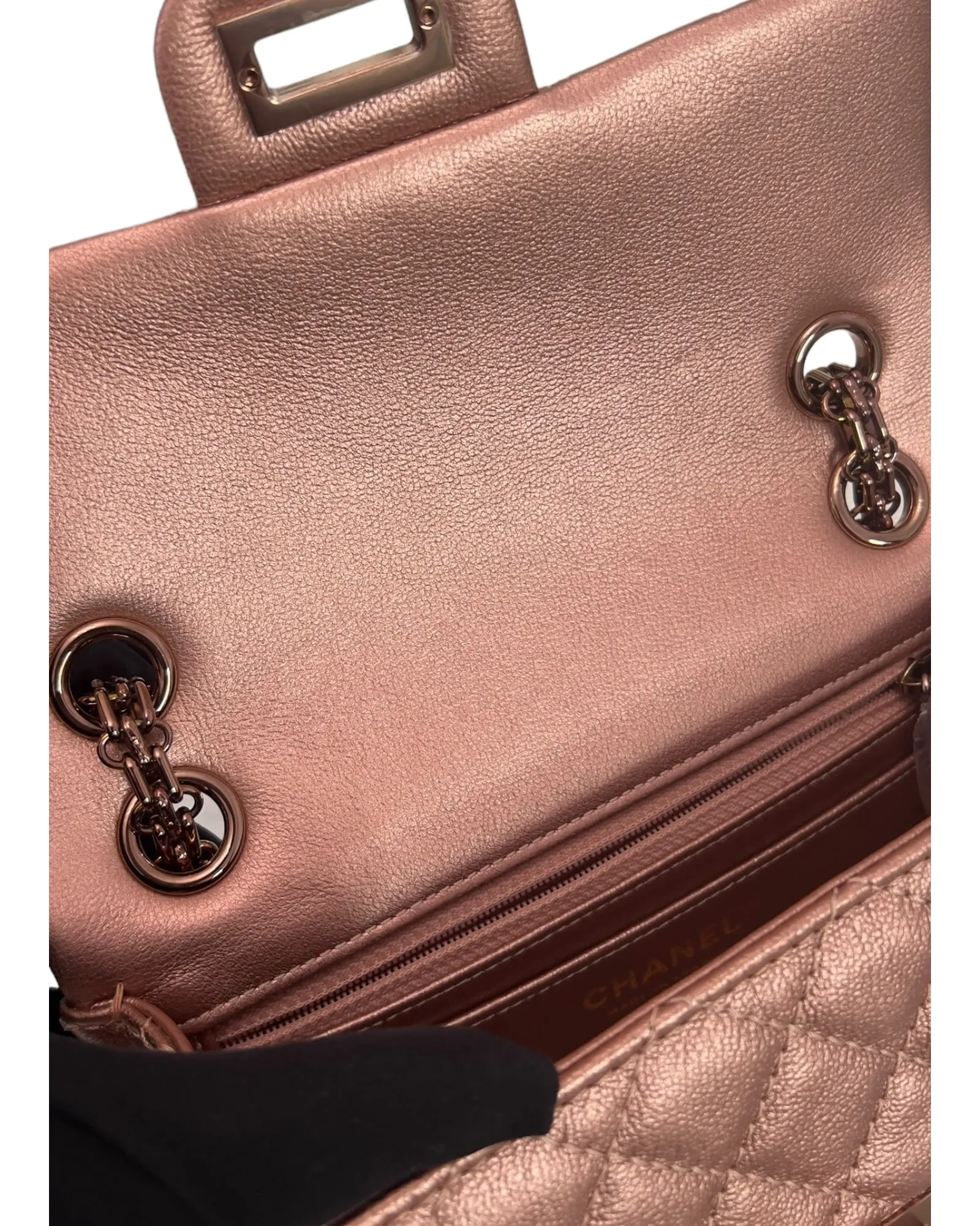 Chanel 2.55 Reissue Mini 22C Rose Gold Calfskin, Pink/Rose Gold Hardware