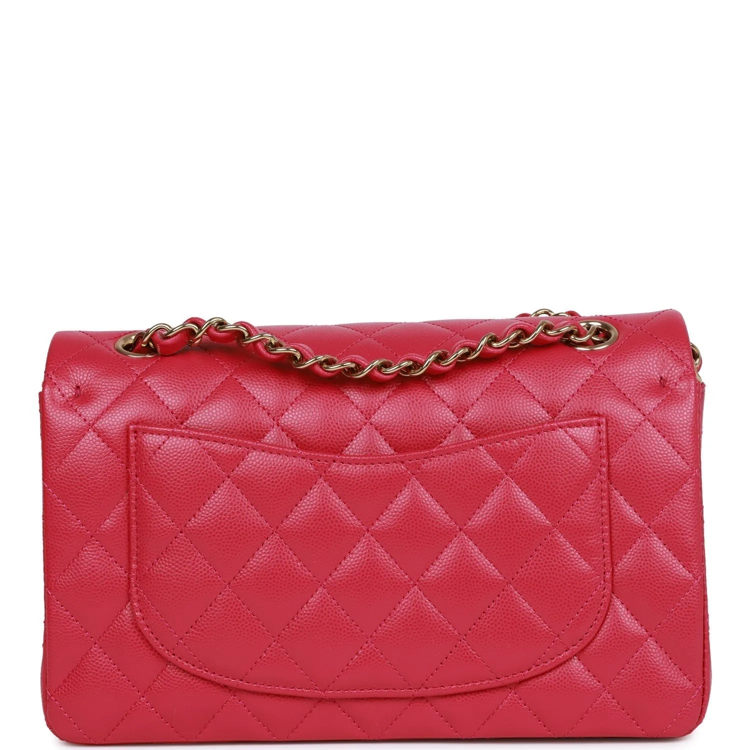 Chanel bag Small Classic Double Flap Fuchsia Caviar Light Gold Hardware
