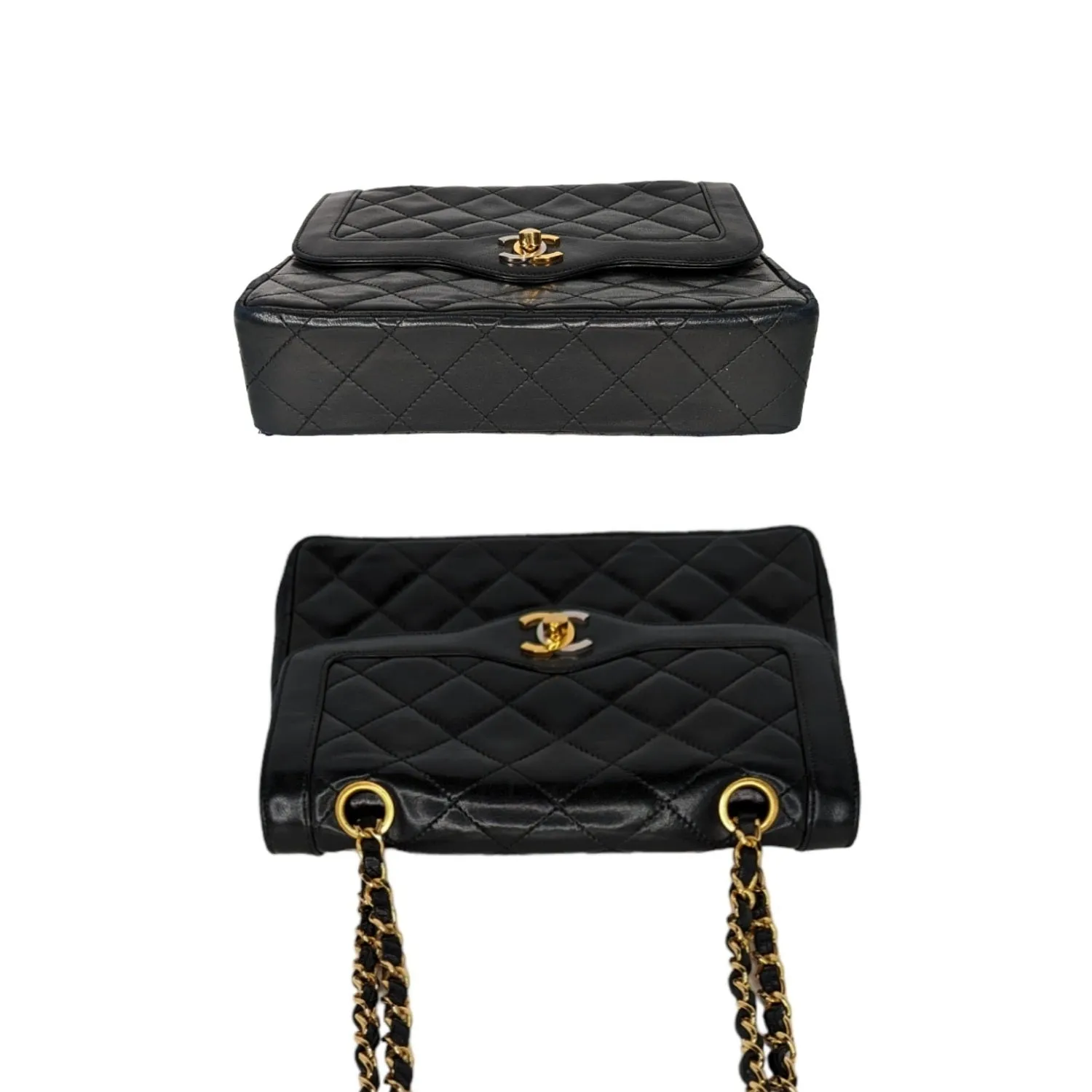 Chanel bag Vintage Black Coco Paris Double Flap Bag