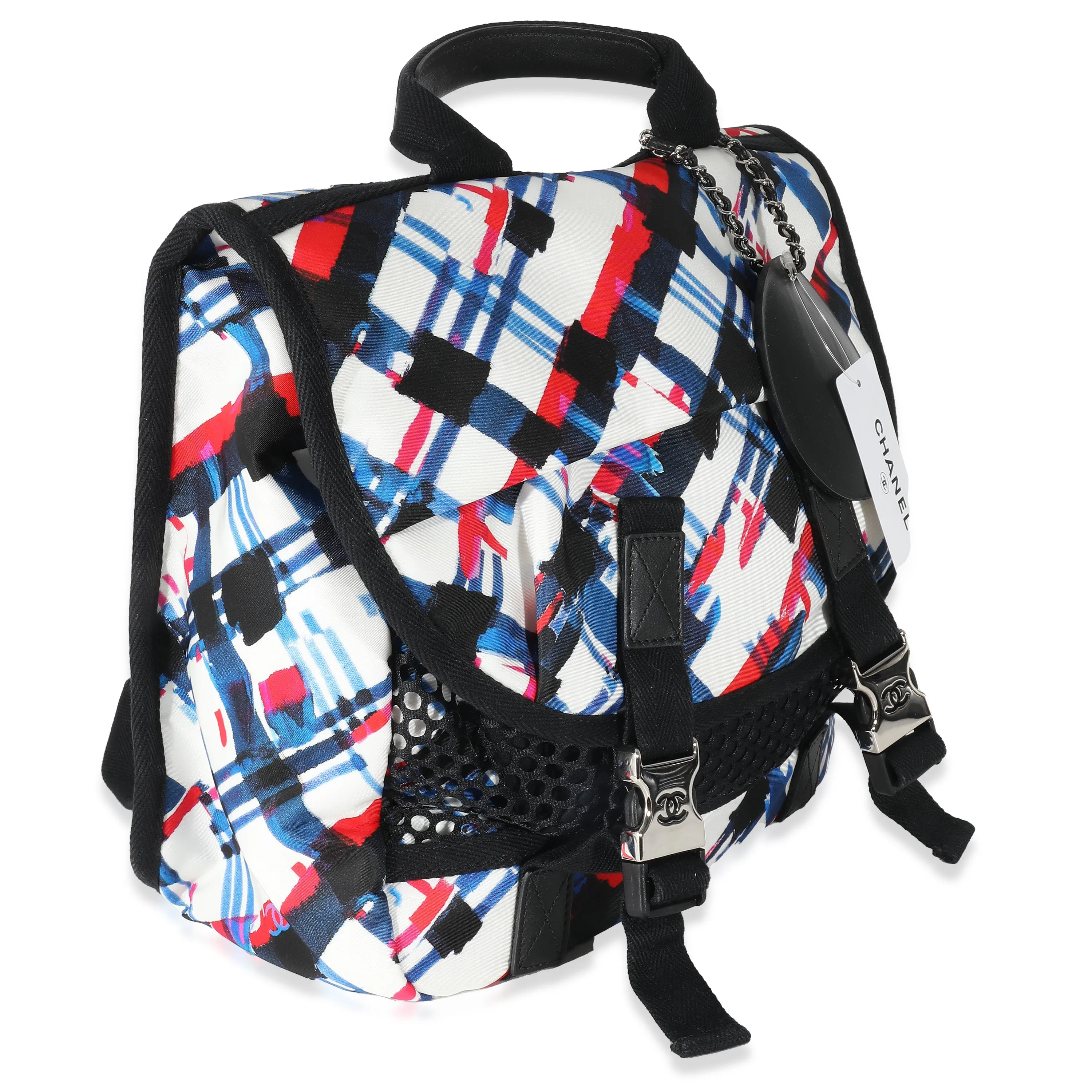 CHANEL Blue White Red Nylon Airline Backpack