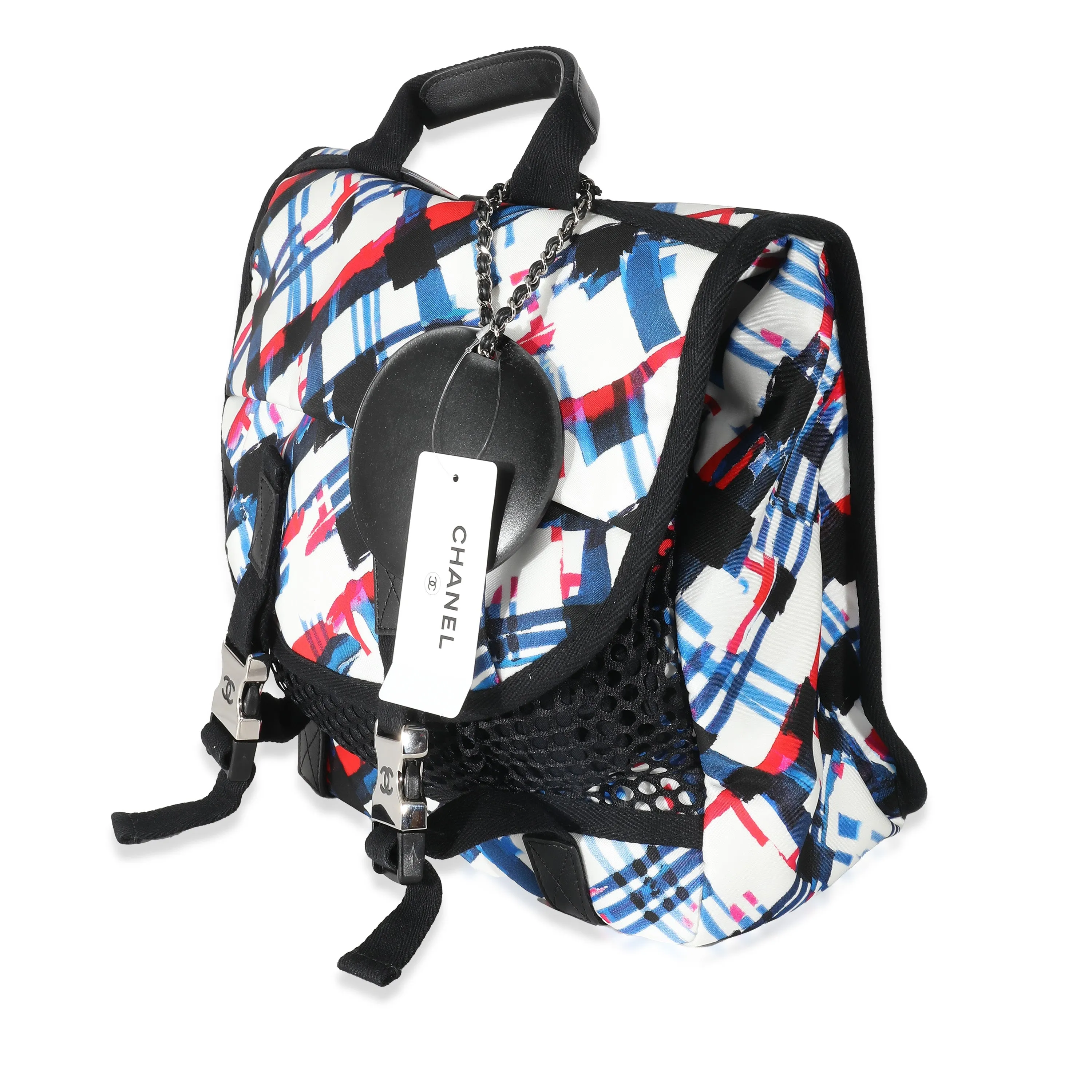 CHANEL Blue White Red Nylon Airline Backpack