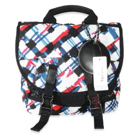 CHANEL Blue White Red Nylon Airline Backpack