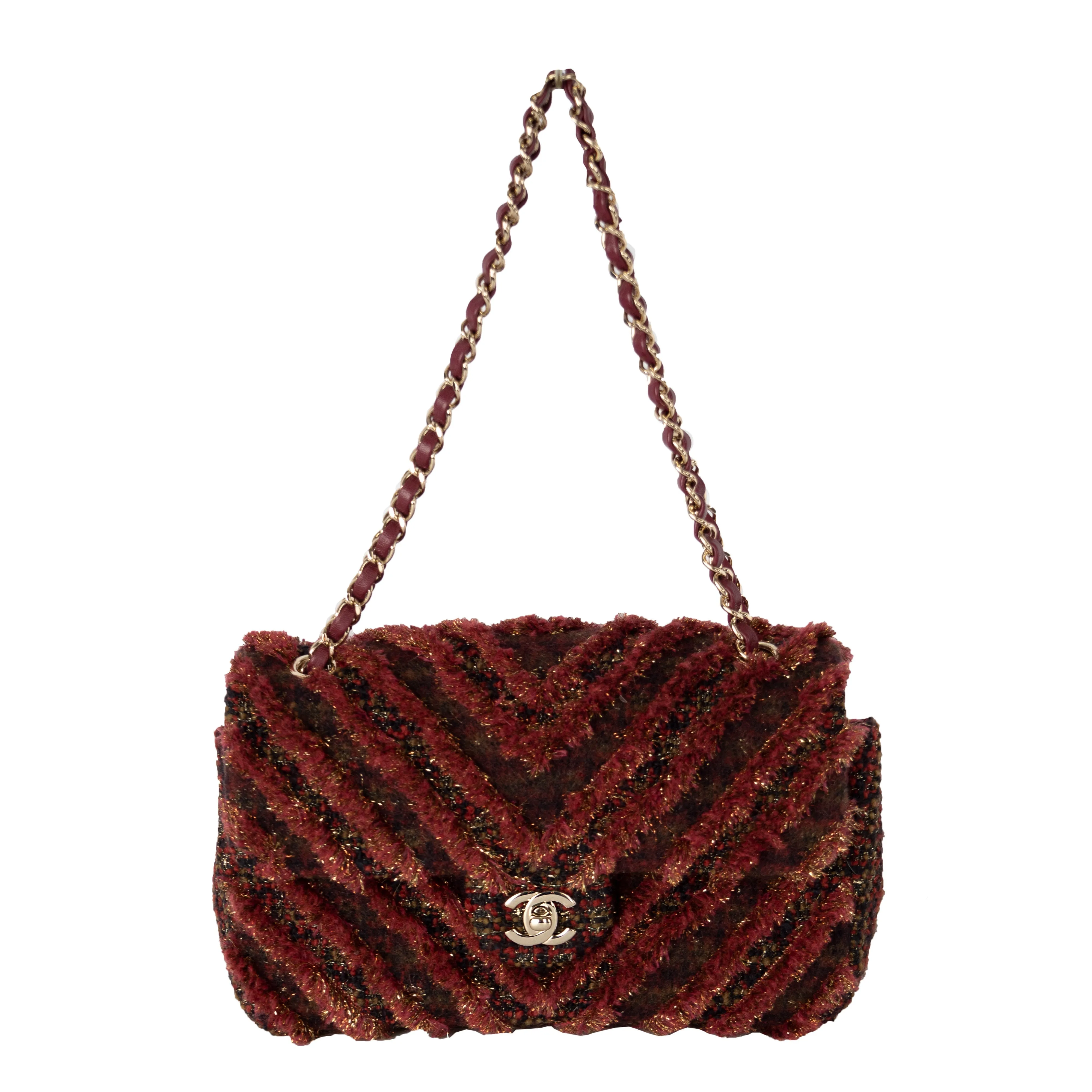 Chanel Chanel Red Tweed Flap Bag