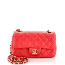 CHANEL Classic Single Flap Bag Quilted Lambskin Mini
