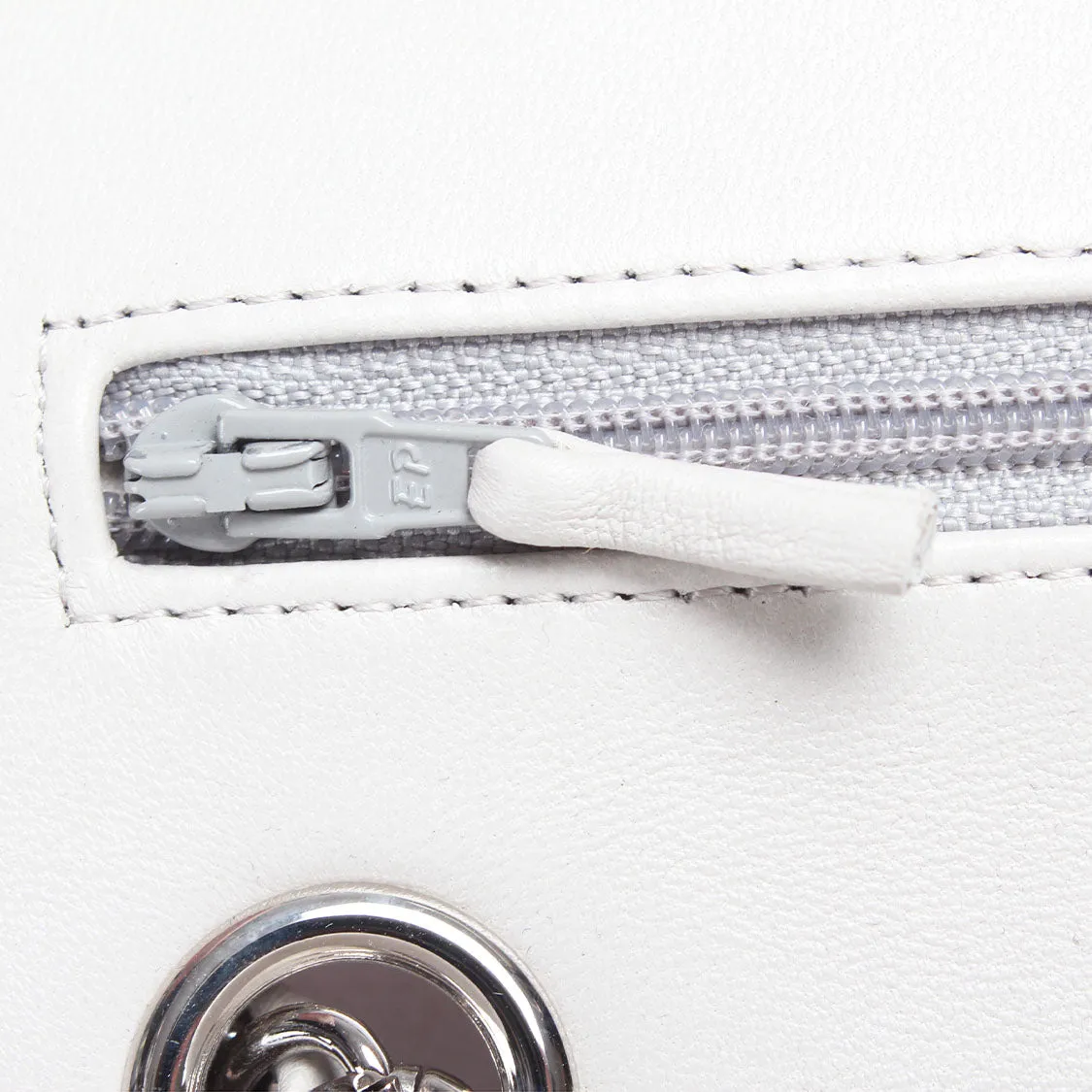 Chanel Gray Plastic Classic Flap shoulder bag