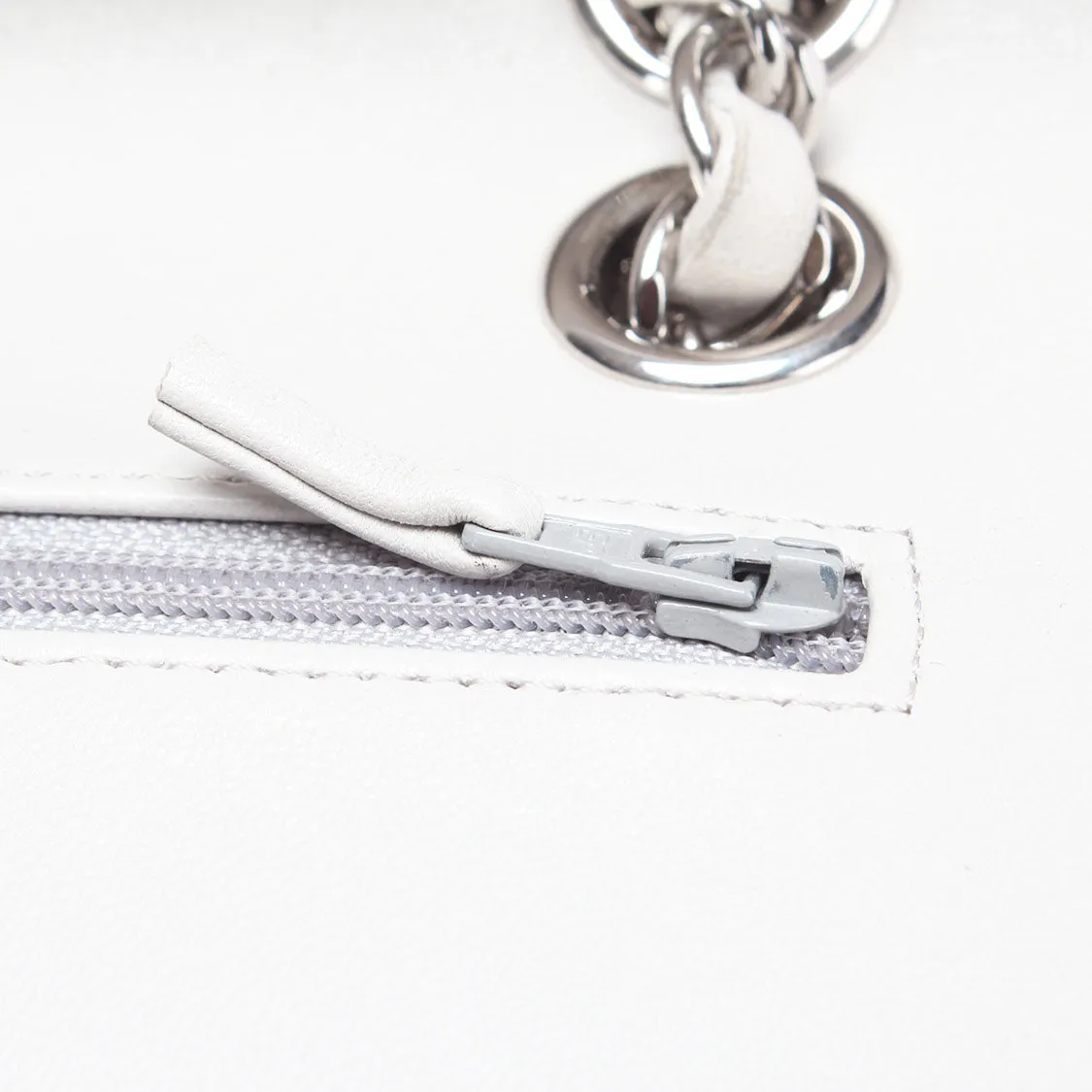 Chanel Gray Plastic Classic Flap shoulder bag