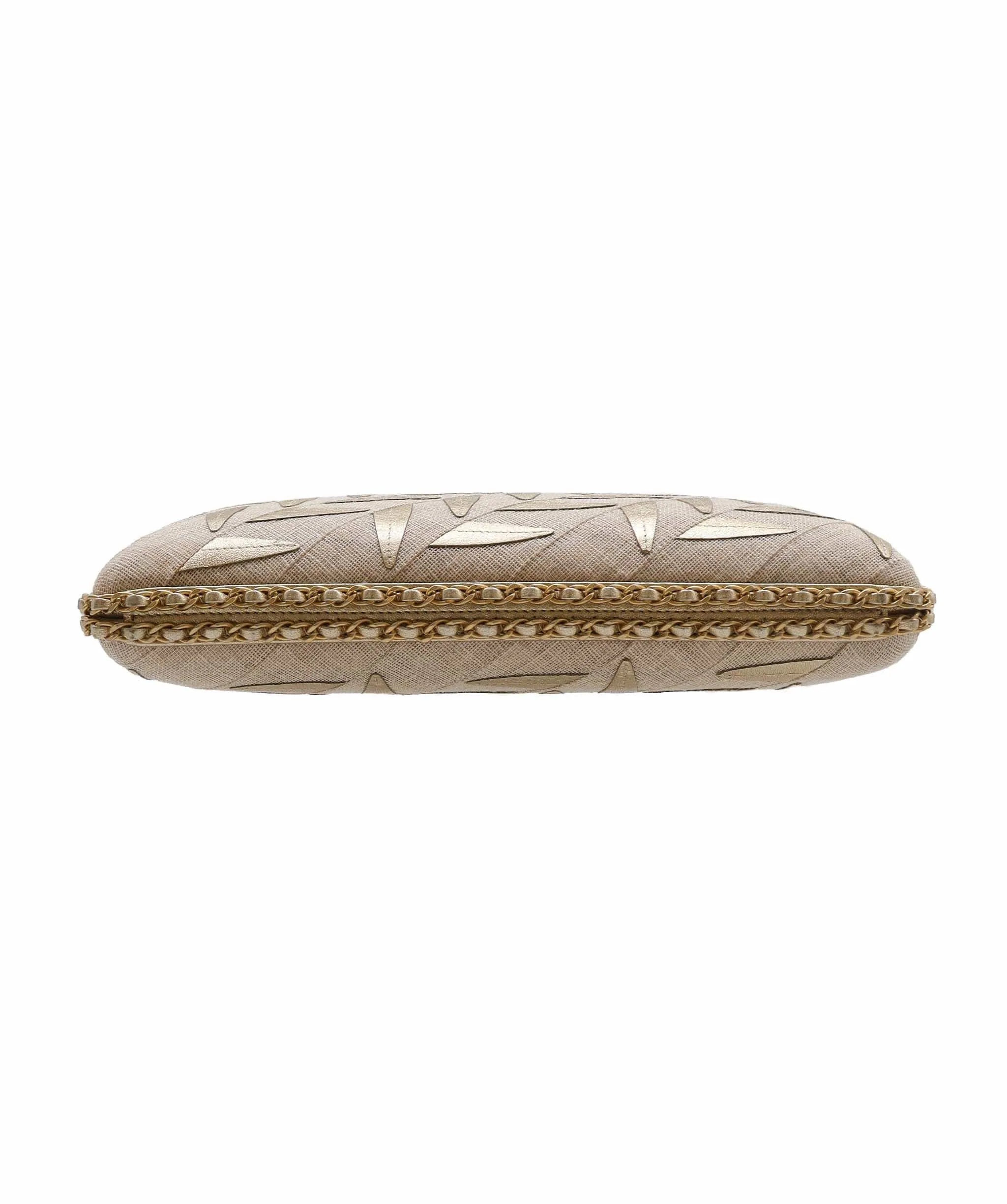 Chanel Greece Box Clutch Raffia with Leather- DXBS2771