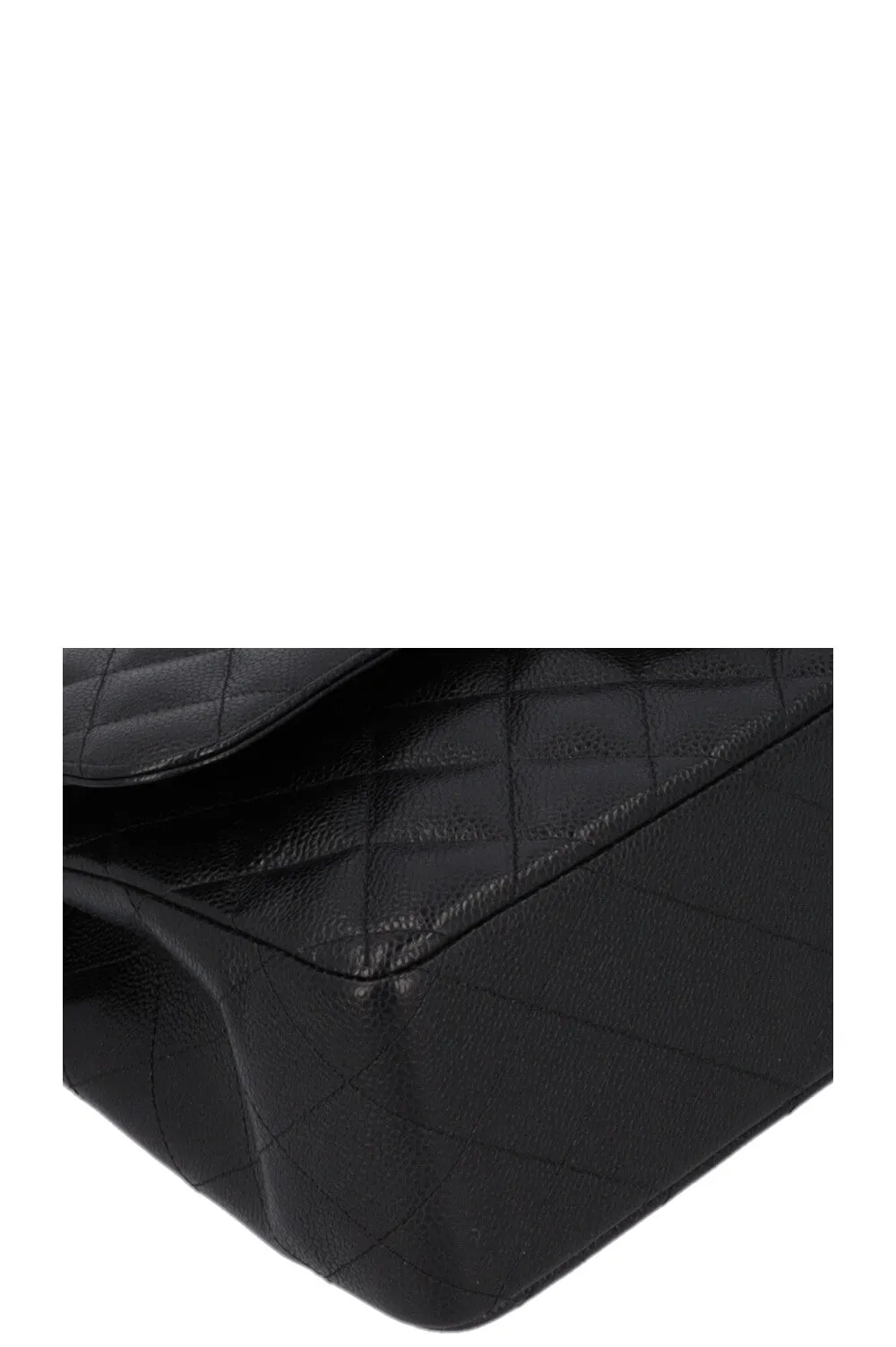 CHANEL Large Classic Double Flap Caviar Black