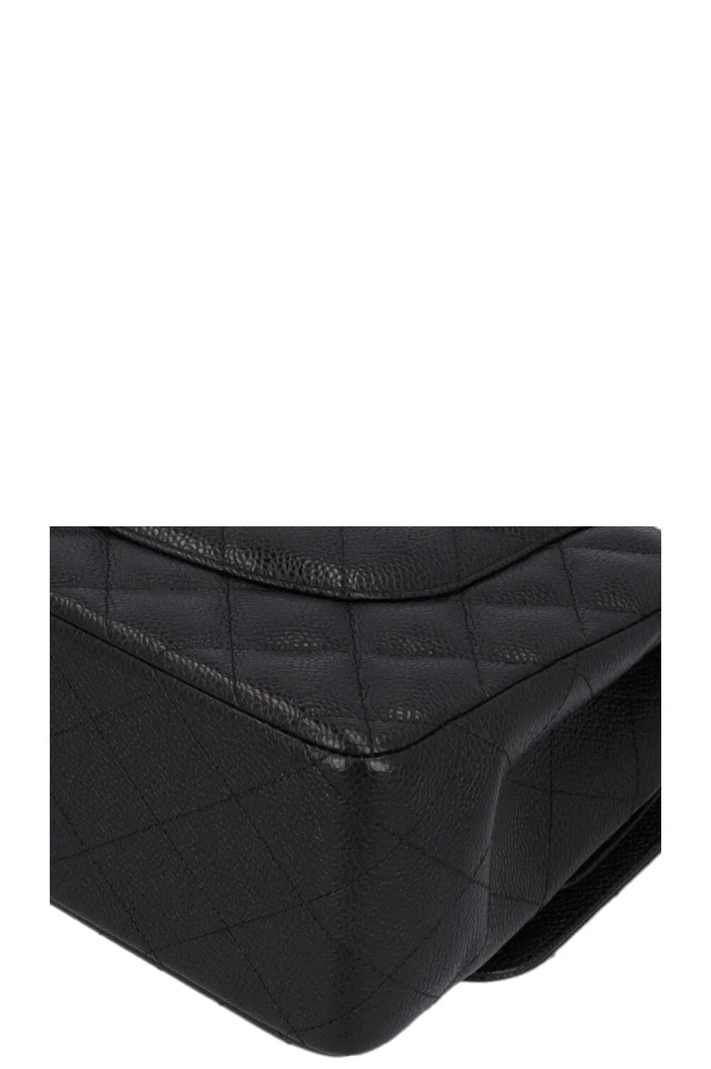 CHANEL Large Classic Double Flap Caviar Black