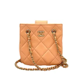 Chanel  Quilted CC  Mini Crossbody bag in Lambskin, Light Gold Hardware C2407402AN