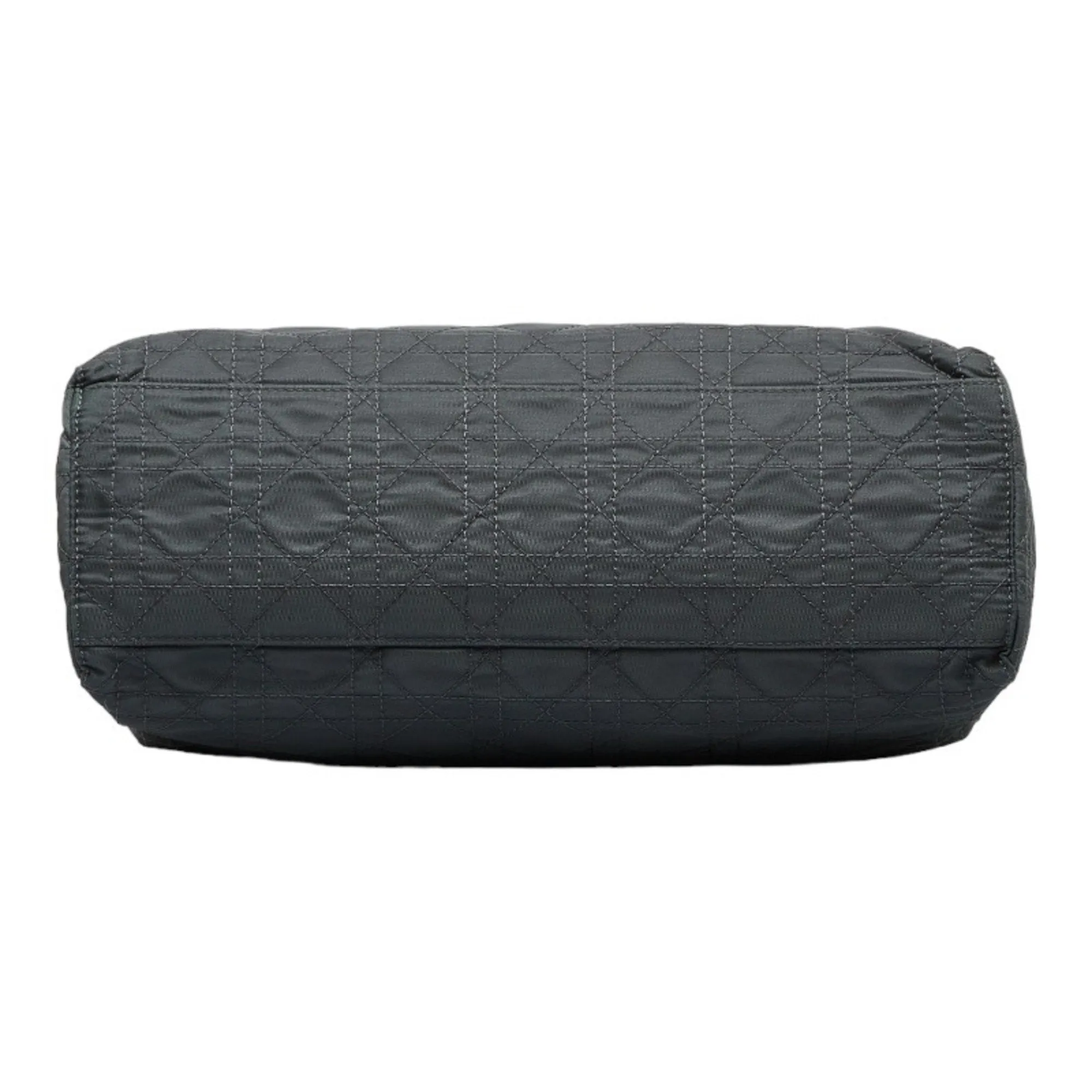 CHRISTIAN DIOR Dior Cannage HandBag Shoulder Bag Black Nylon Plastic Ladies