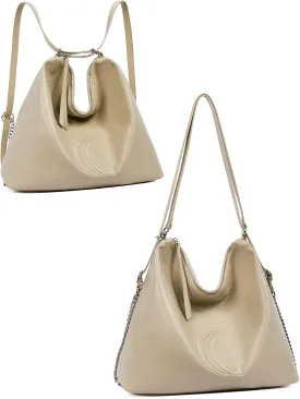 CLUCI Hobo bags Shoulder Bag handbags Backpack Purse for Women Leather Large Fashion Travel Convertible Multipurpose