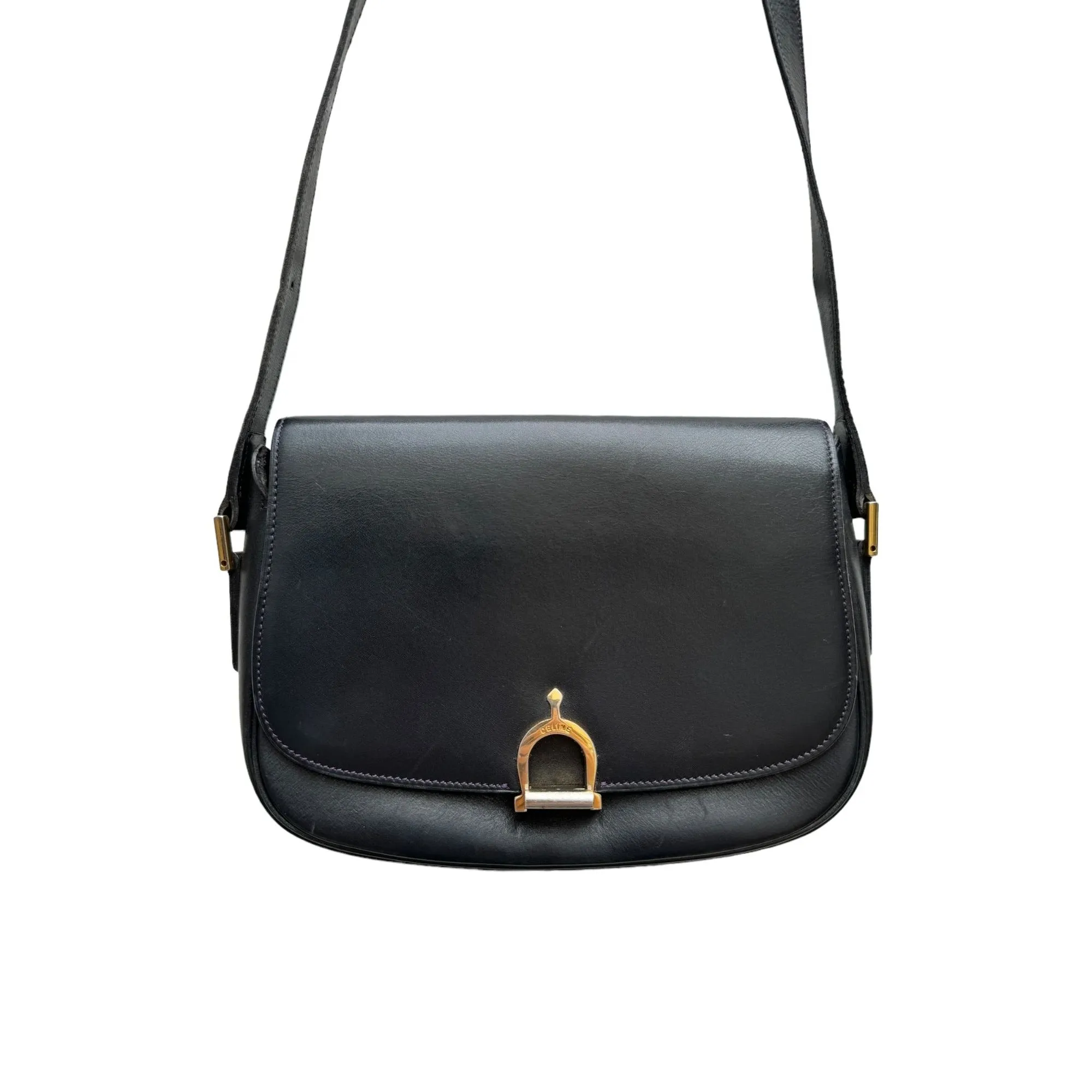 Crecy Vintage Black Leather Bag