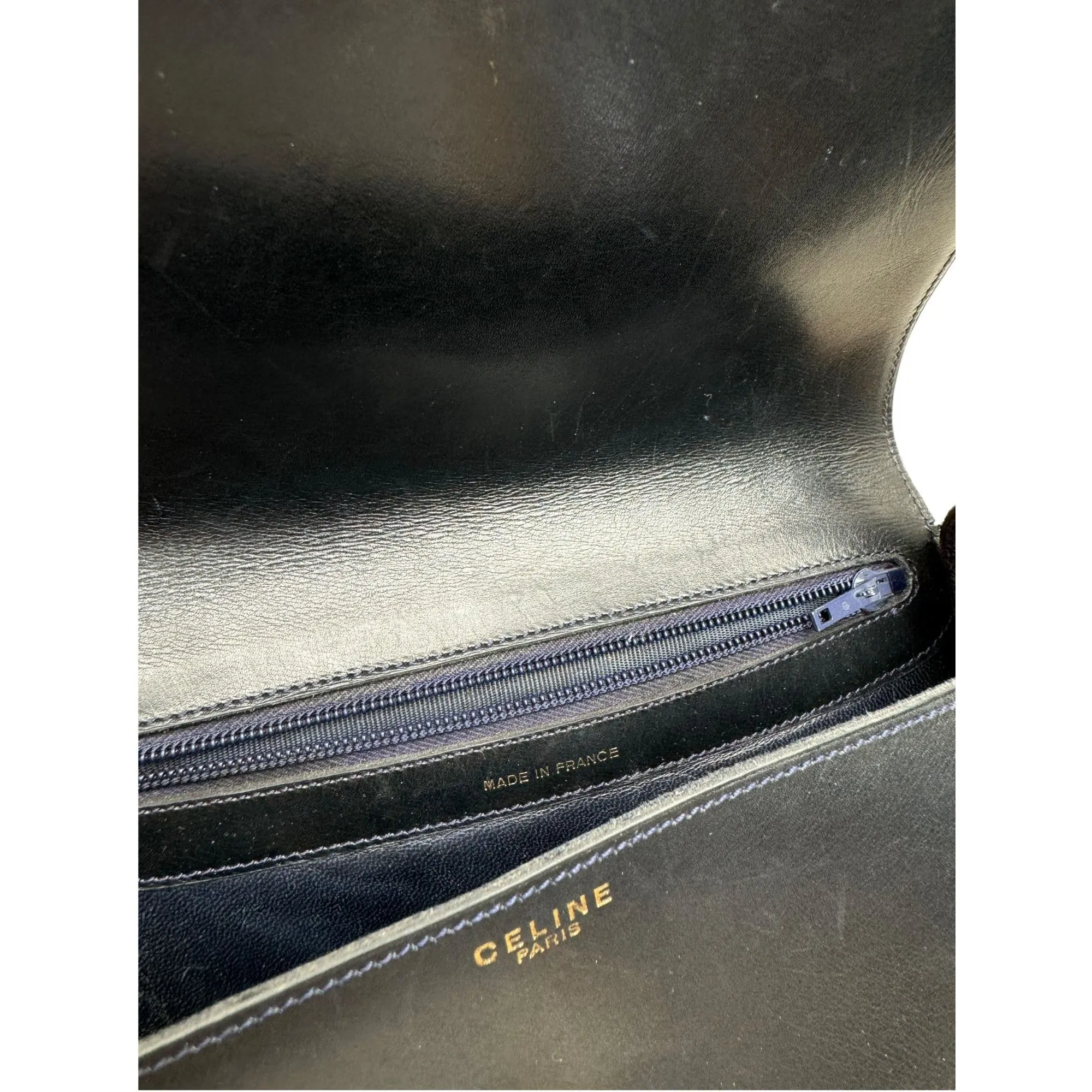 Crecy Vintage Black Leather Bag