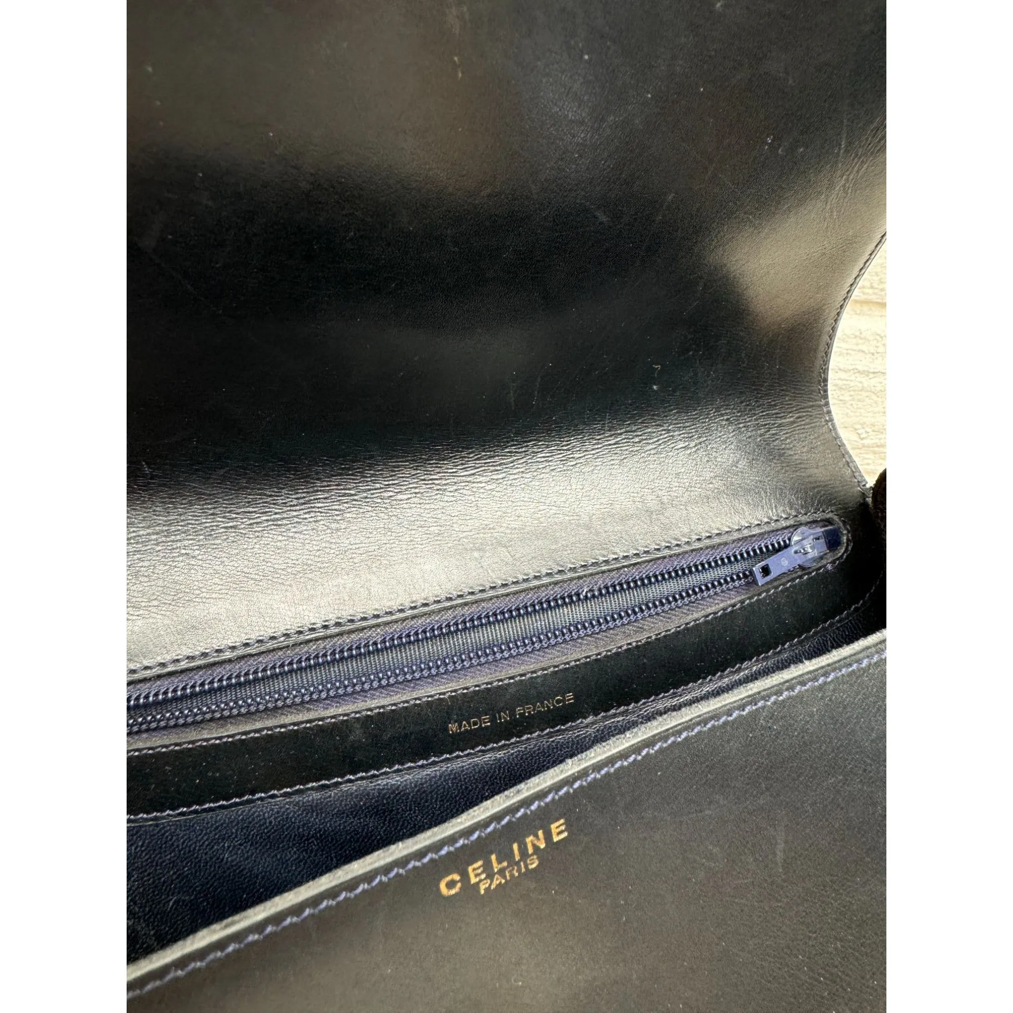 Crecy Vintage Black Leather Bag