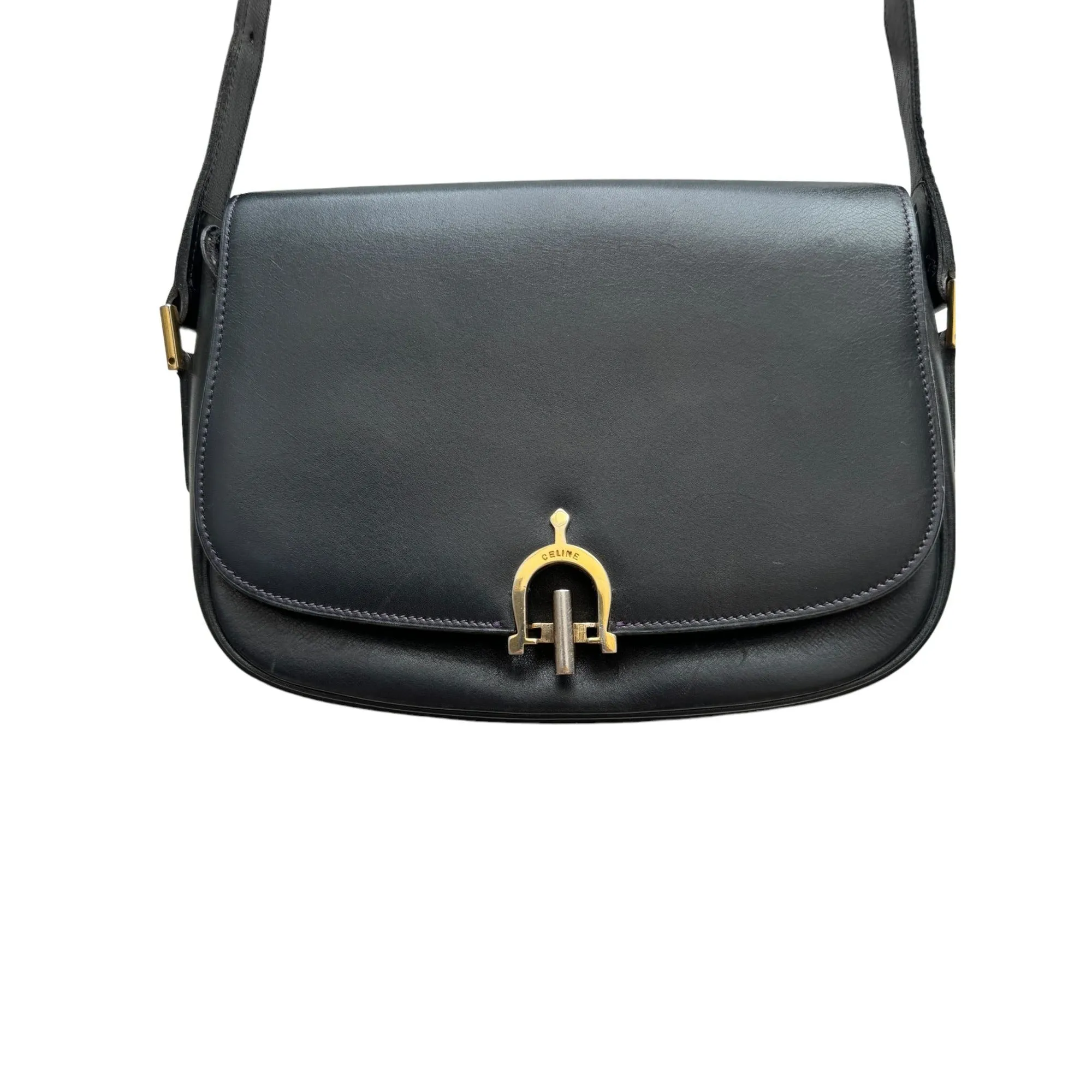 Crecy Vintage Black Leather Bag