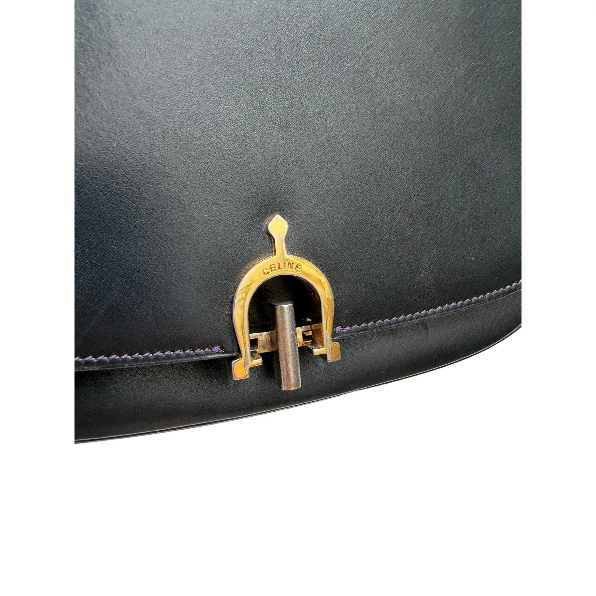 Crecy Vintage Black Leather Bag