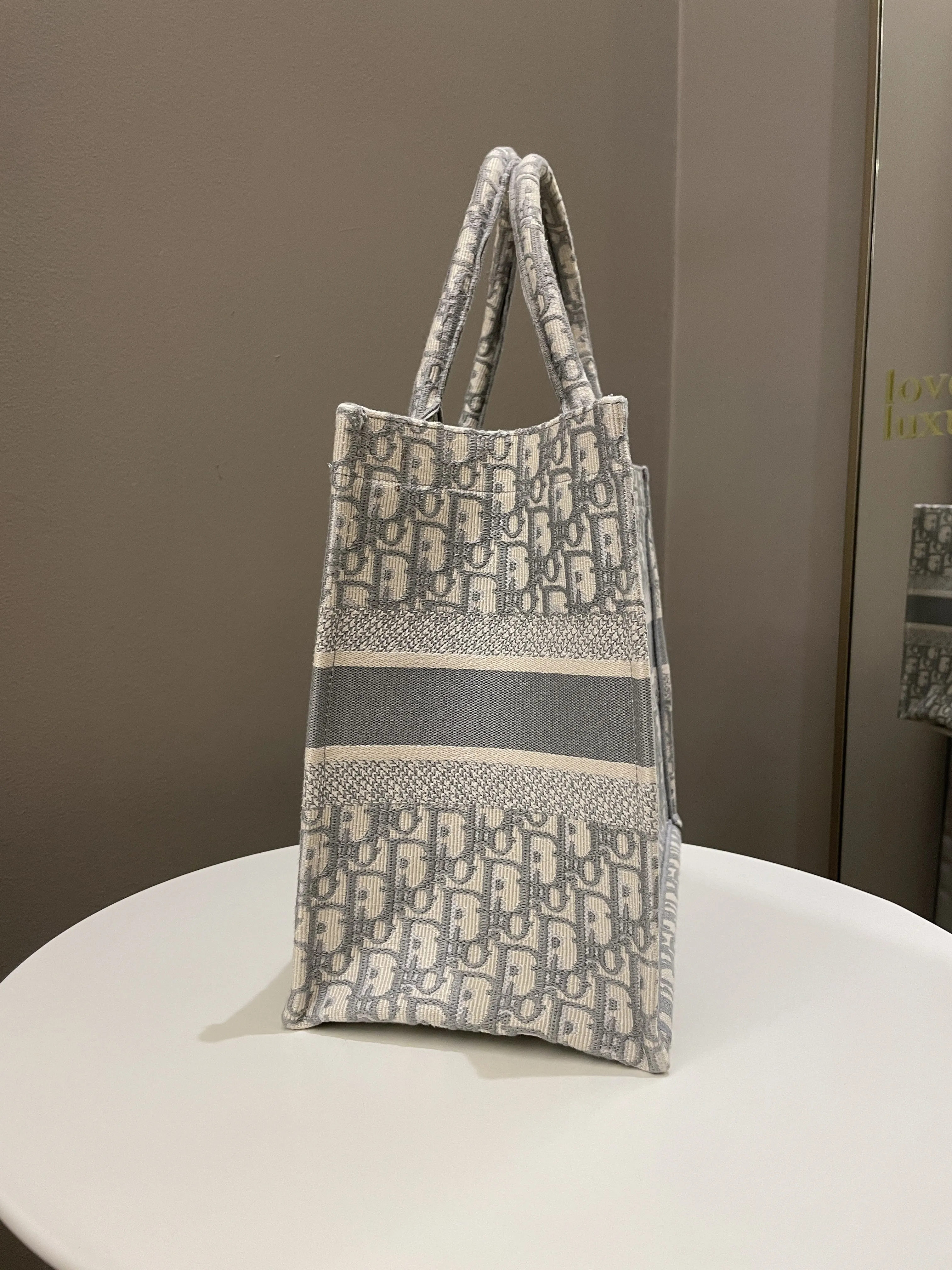Dior Book Tote Grey Oblique
