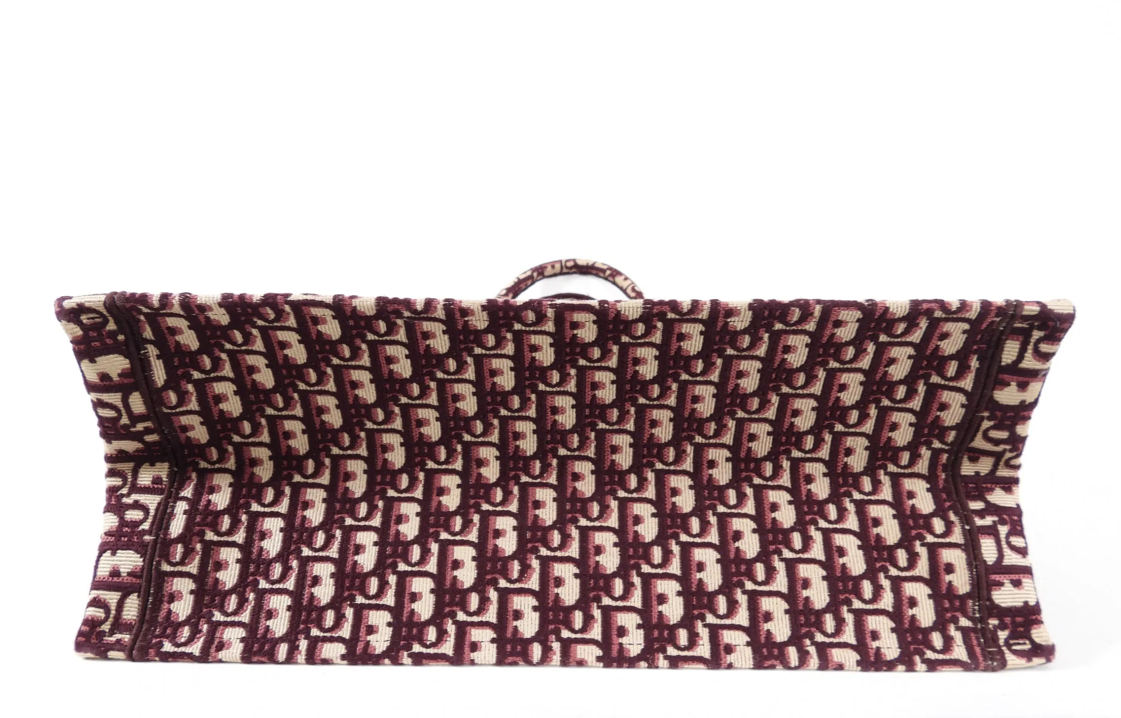 Dior Monogram Burgundy Trotter Oblique Book Tote Bag