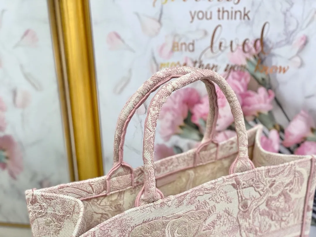DR036 Large Book Tote Bag / HIGHEST QUALITY VERSION / S:14.4x11x6.9inch  L:16.3x13.8x7.1inch