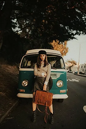 ECOSUSI Women Briefcase PU Leather Laptop Backpack Shoulder Computer Bag Messenger Satchel fit 14