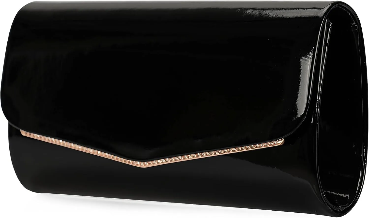 Faux Patent Leather Clutch Bag Women Evening Handbag Envelope Purse for Wedding Prom Party