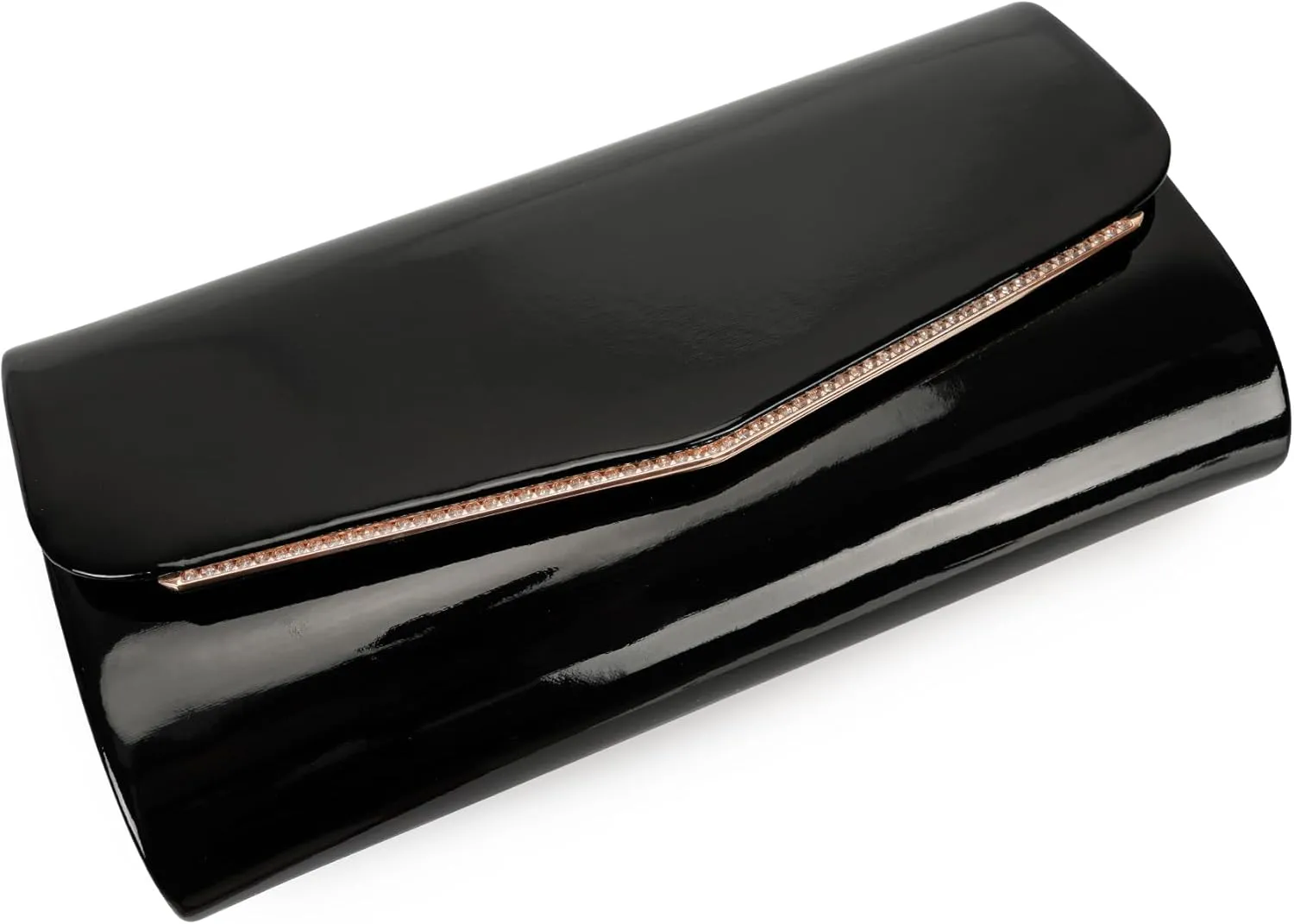 Faux Patent Leather Clutch Bag Women Evening Handbag Envelope Purse for Wedding Prom Party