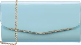 Faux Patent Leather Clutch Bag Women Evening Handbag Envelope Purse for Wedding Prom Party
